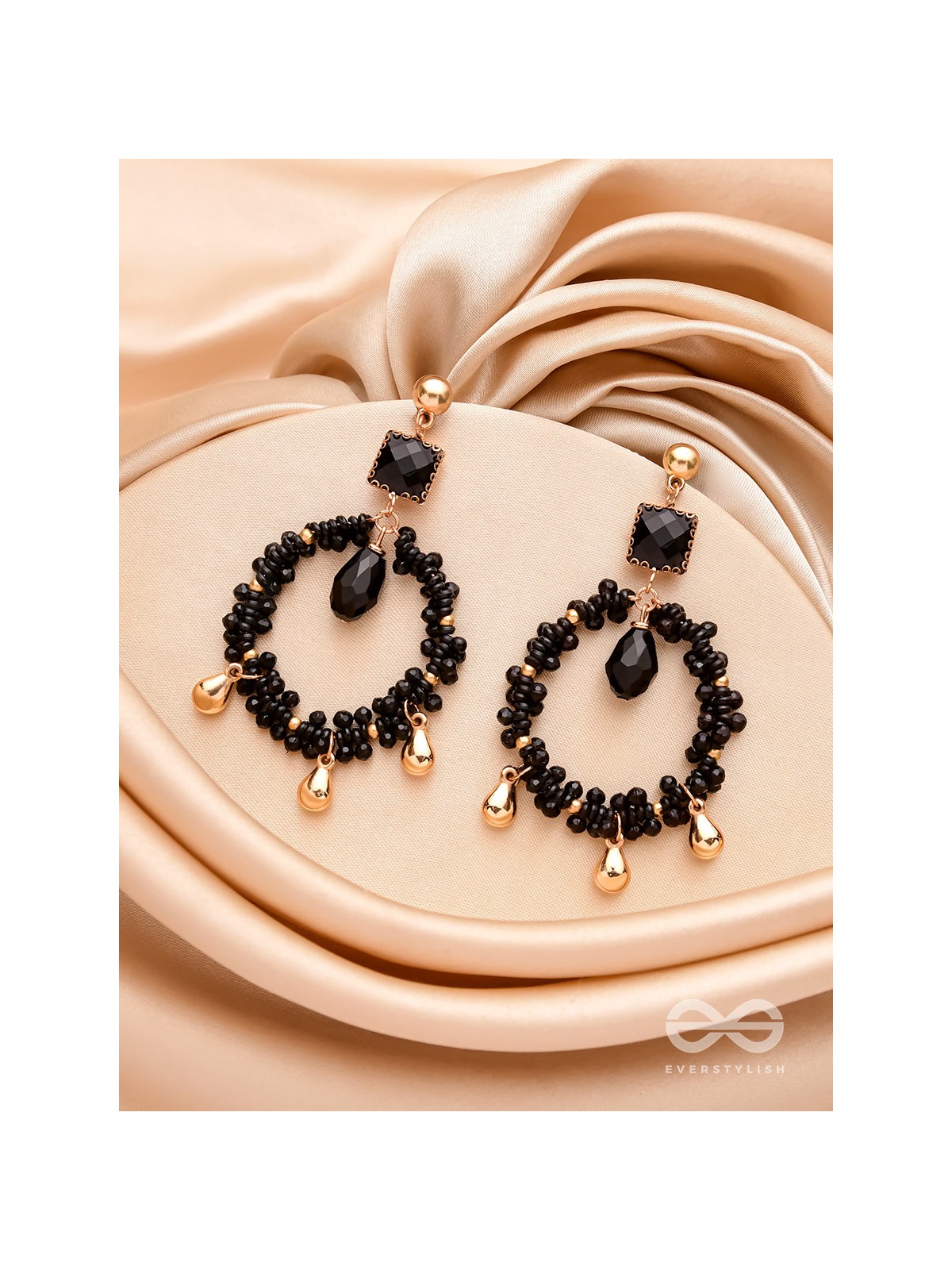 The Twilight Trinket- Golden Embellished Earrings