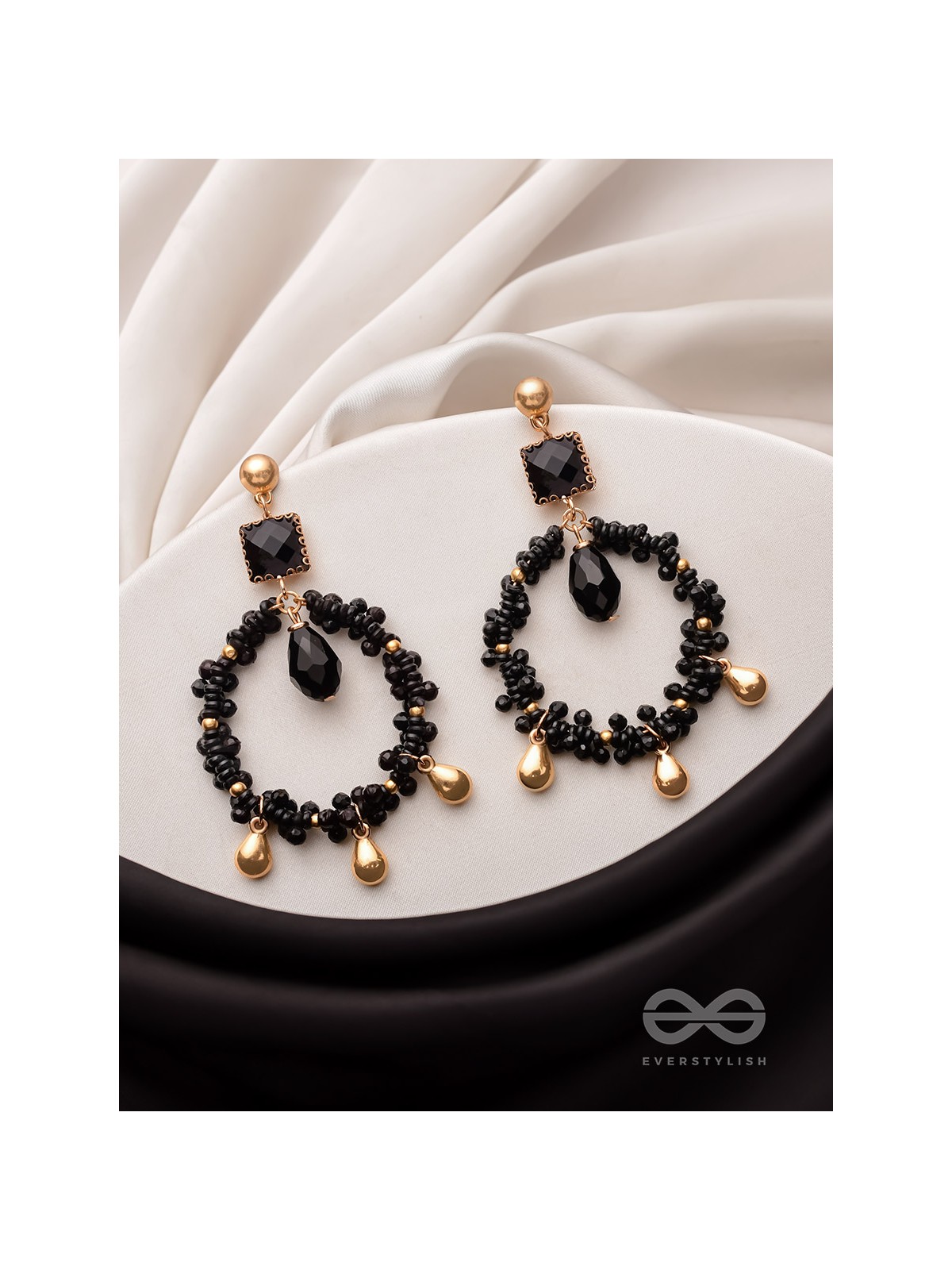The Twilight Trinket- Golden Embellished Earrings