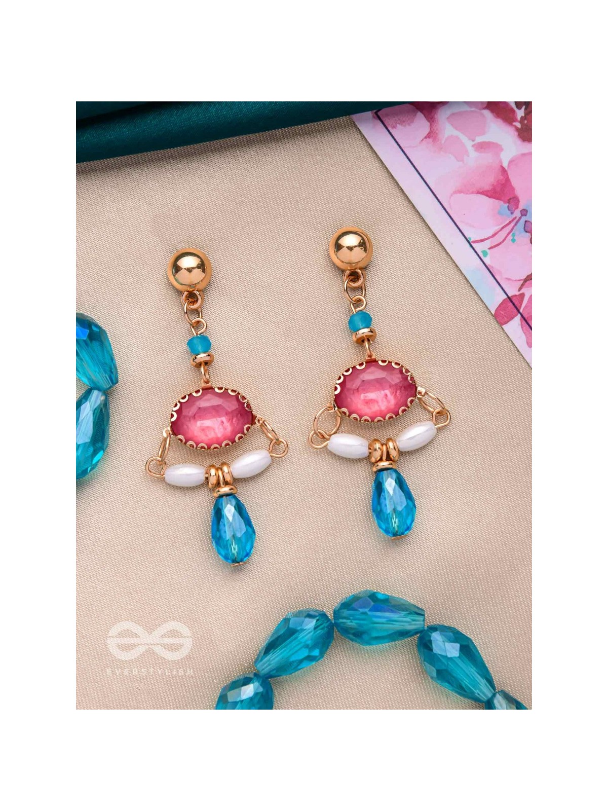 The Razzle-Dazzle- Golden Embellished Earrings