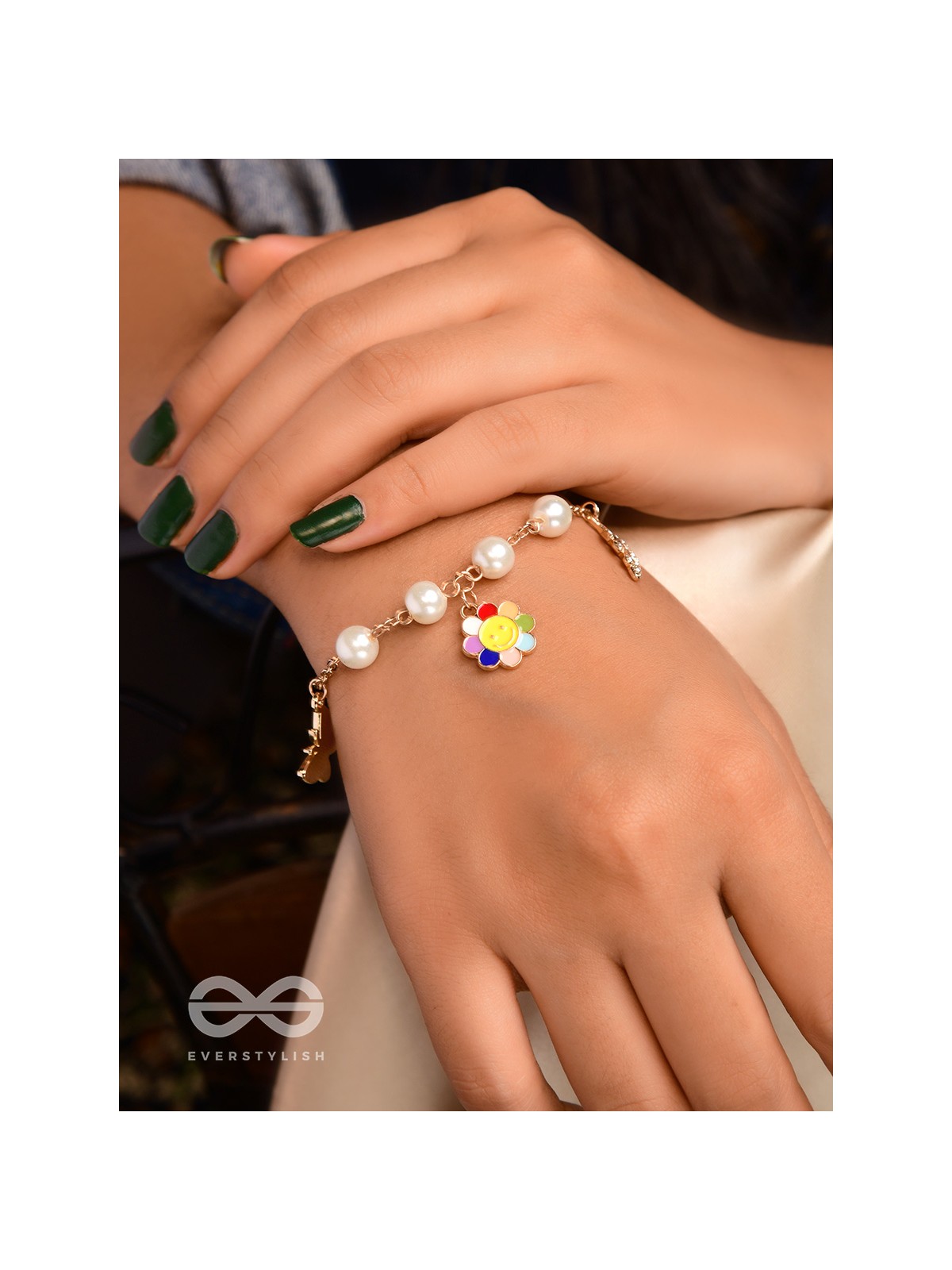 The Sunny Spring- Golden Enamelled Bracelet