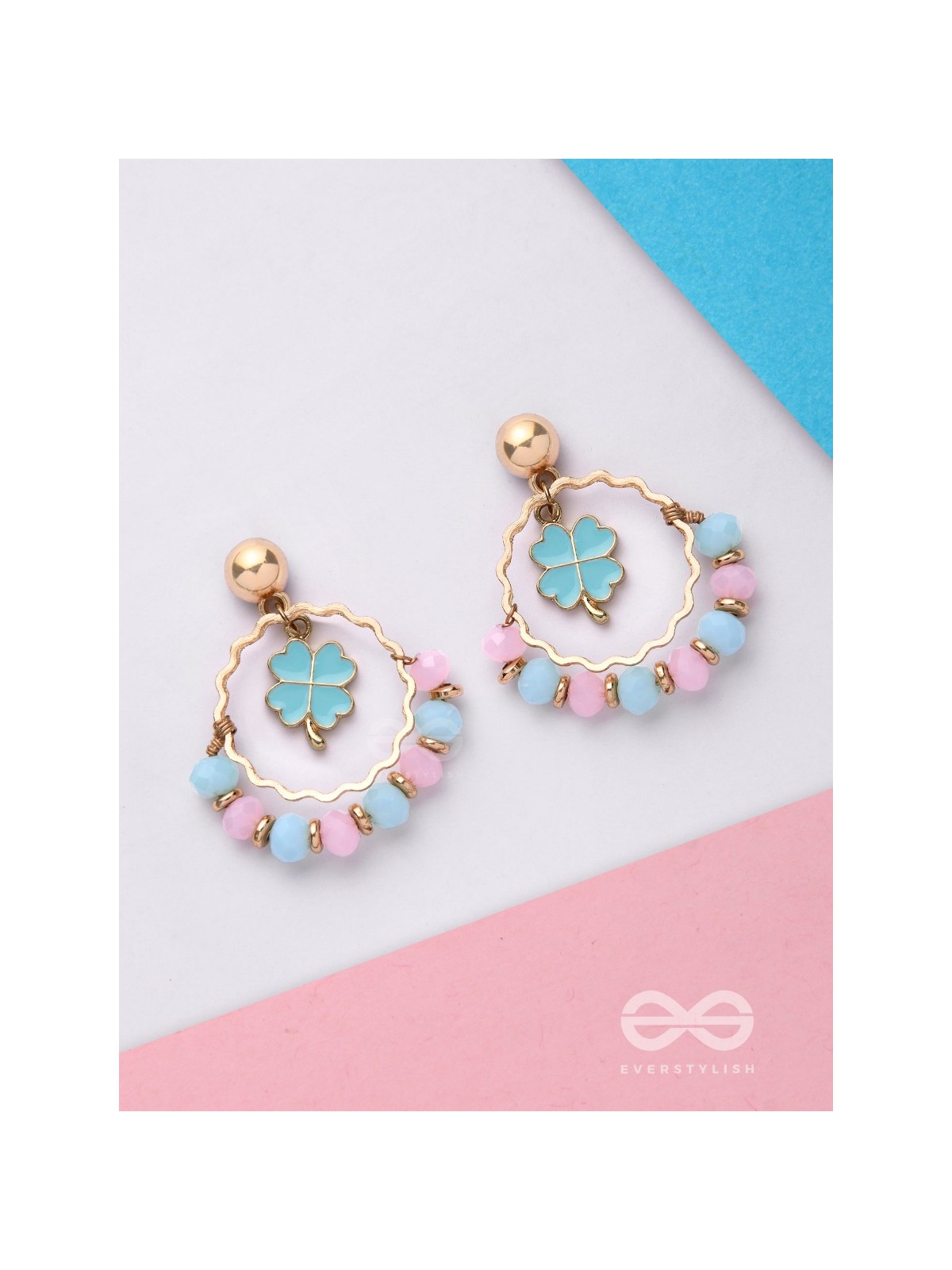 The Spring Garden - Golden Embellished Earrings