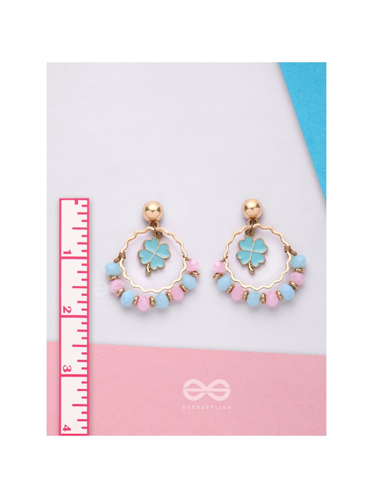 The Spring Garden - Golden Embellished Earrings