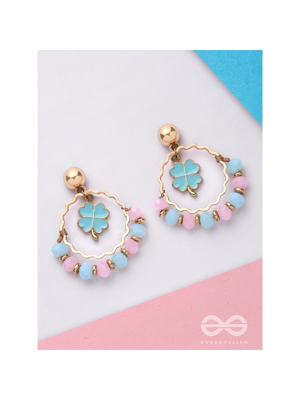 The Spring Garden - Golden Embellished Earrings