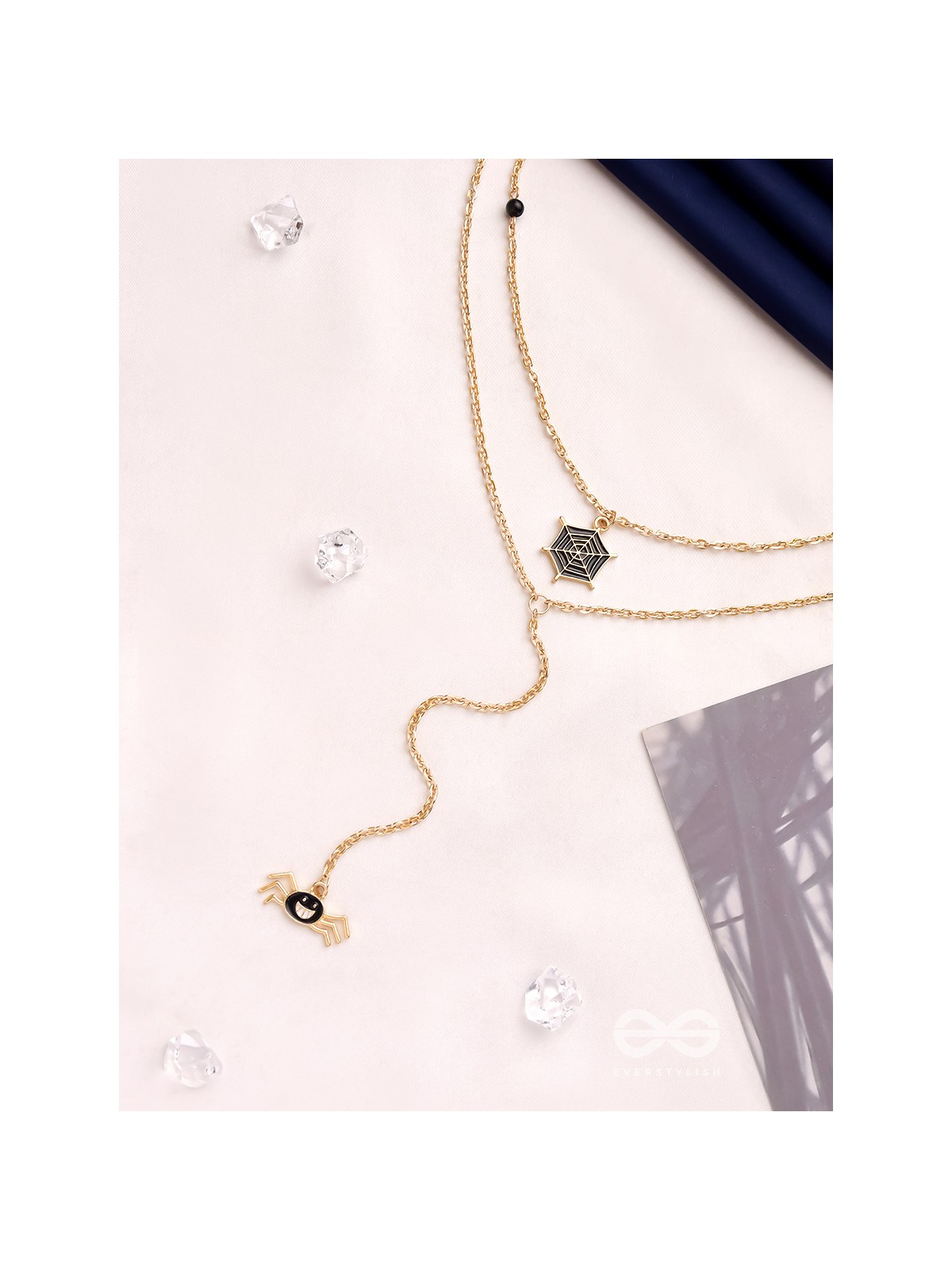 The Bewitching Spider- Golden Layered Spider Necklace With Anti-Tarnish Coating 