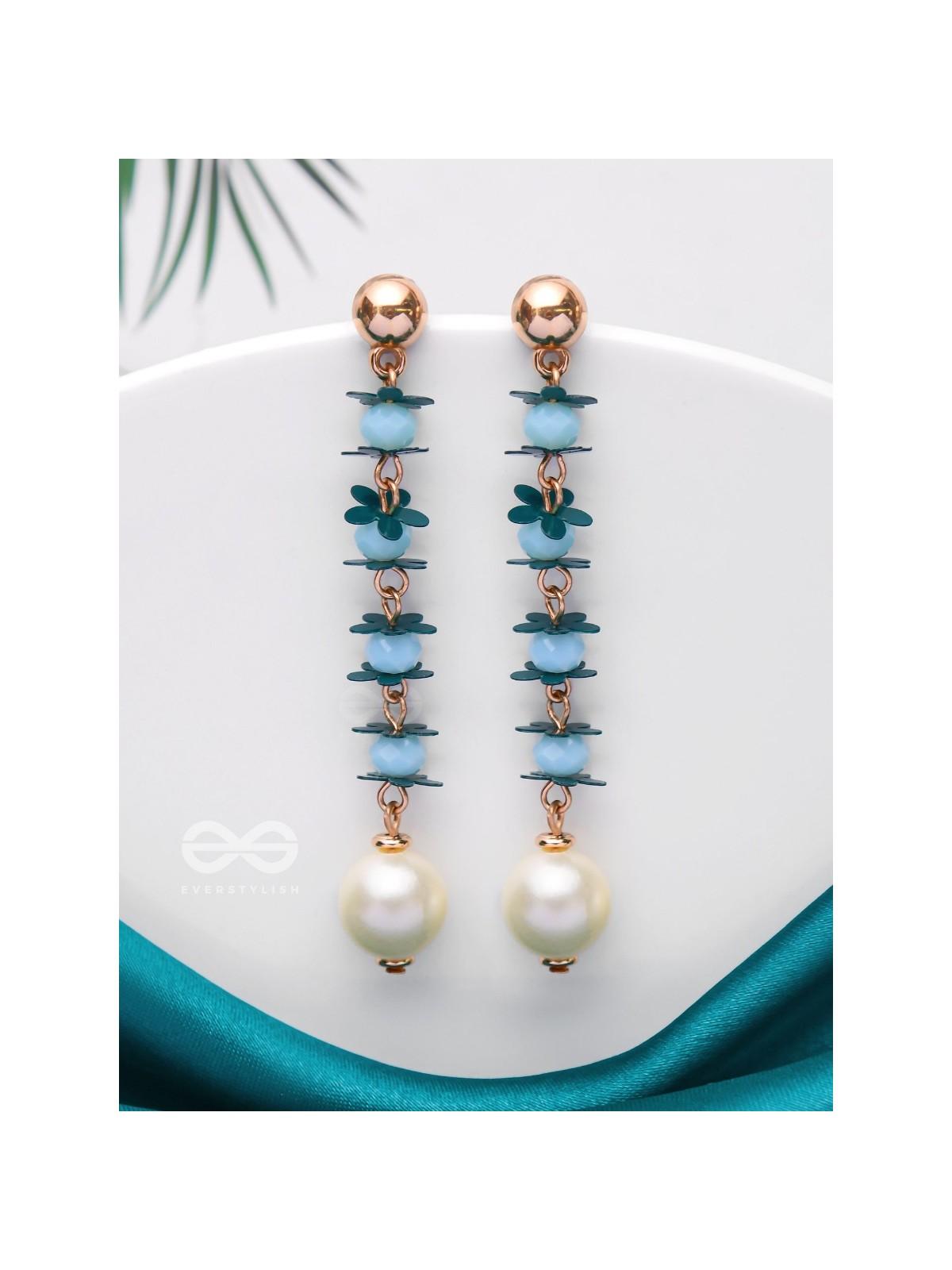 The Lily of the Nile- Golden Pearl Earrings
