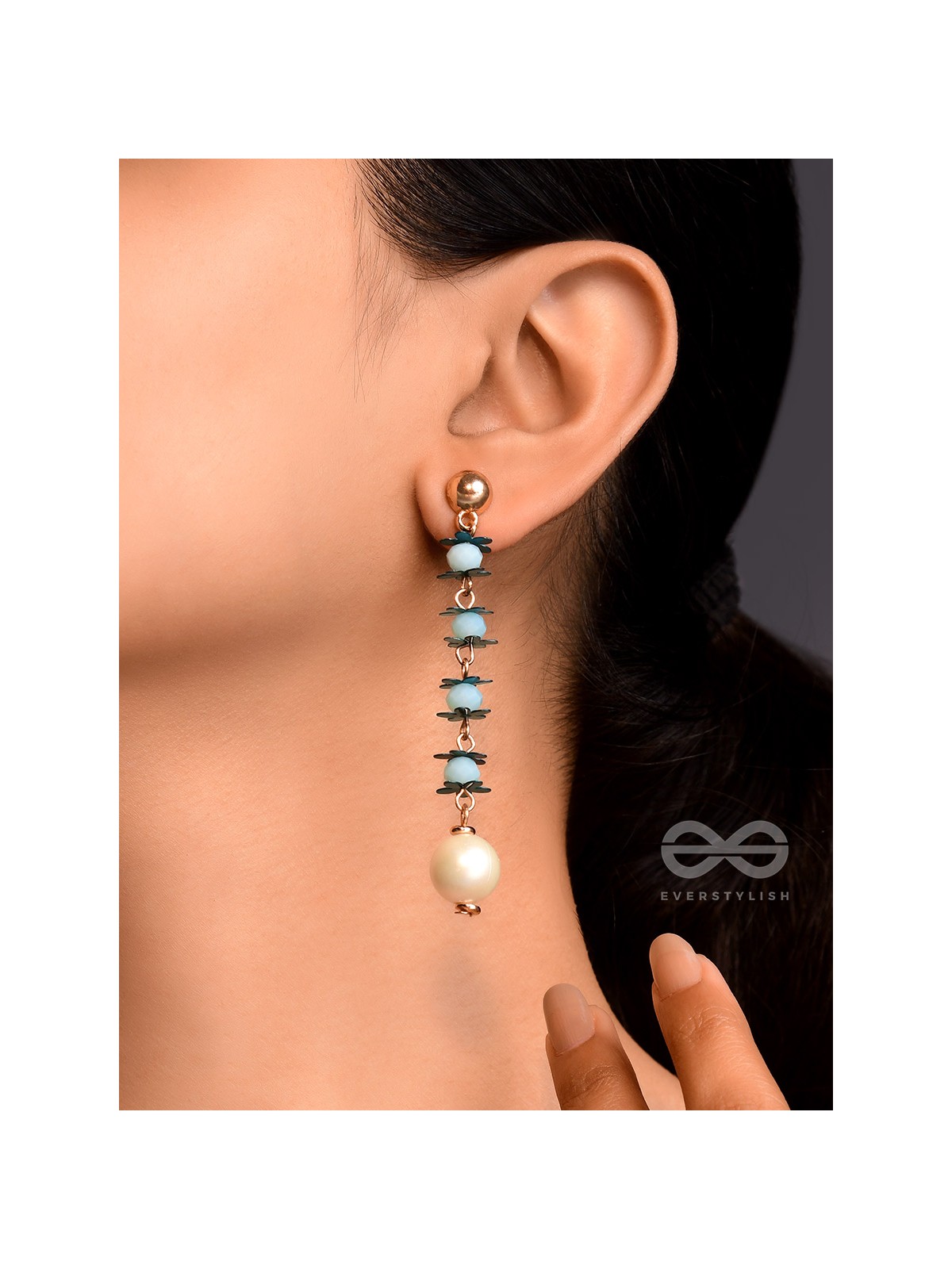 The Lily of the Nile- Golden Pearl Earrings