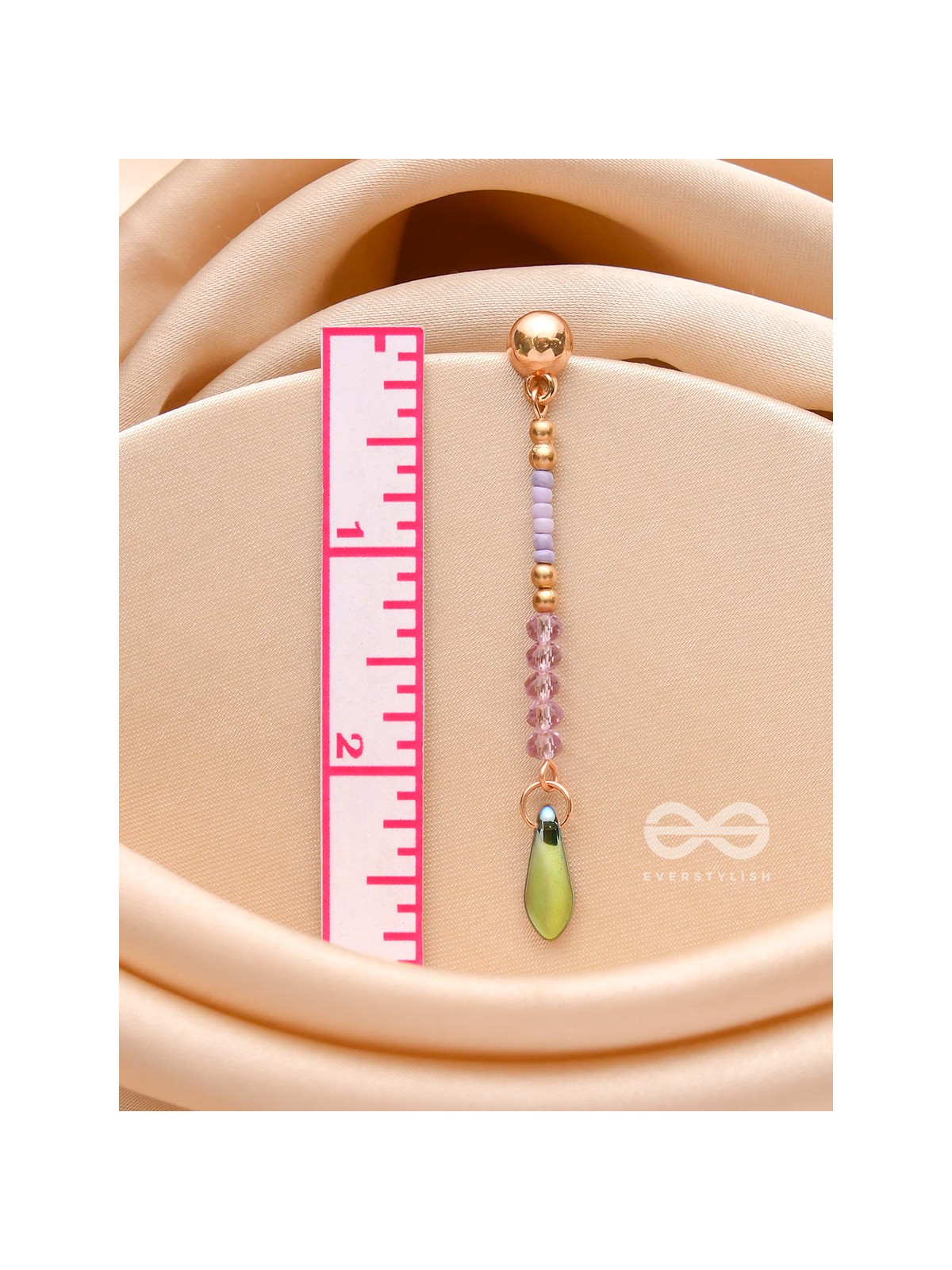 The Lavender Falls- Golden Embellished Earrings