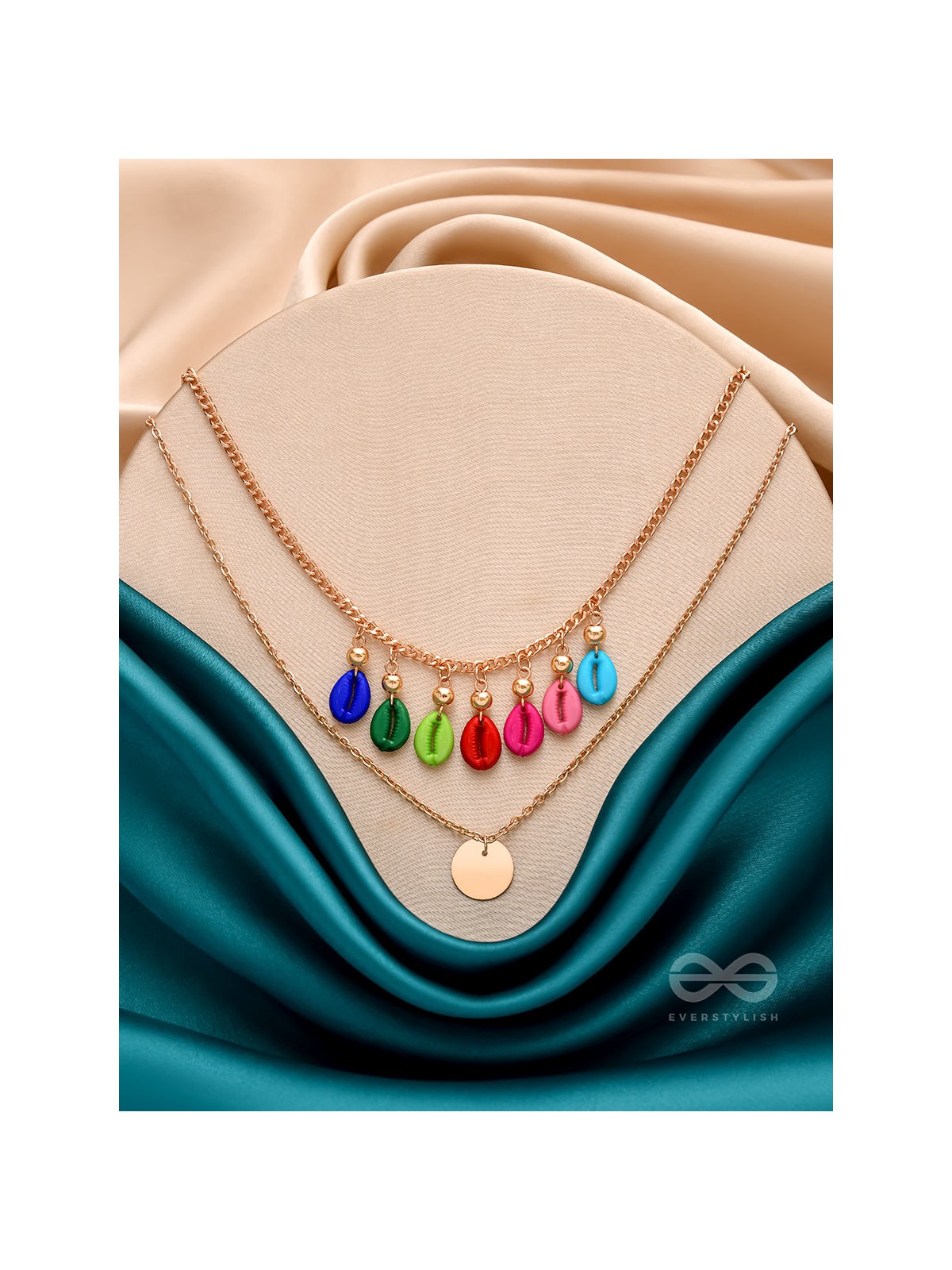 The Rainbow Belle- Golden Layered Necklace With Anti-Tarnish Coating 