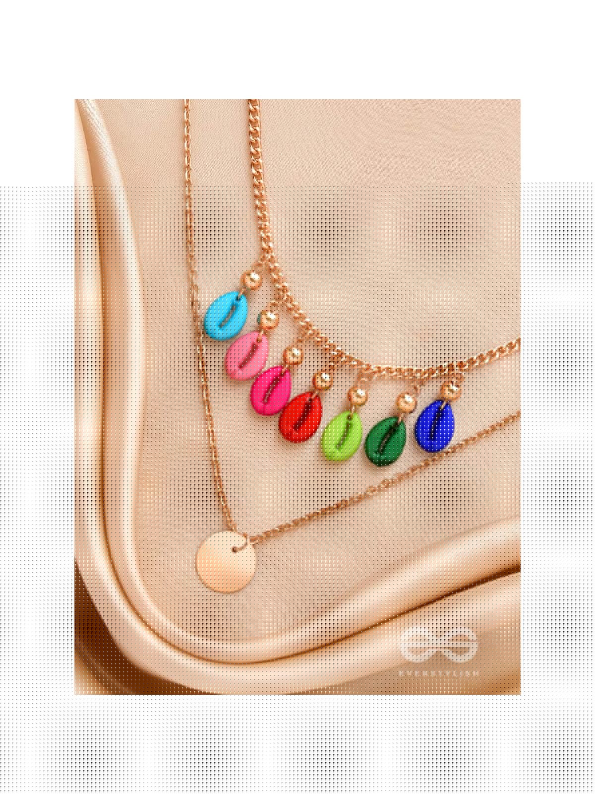 The Rainbow Belle- Golden Layered Necklace With Anti-Tarnish Coating 