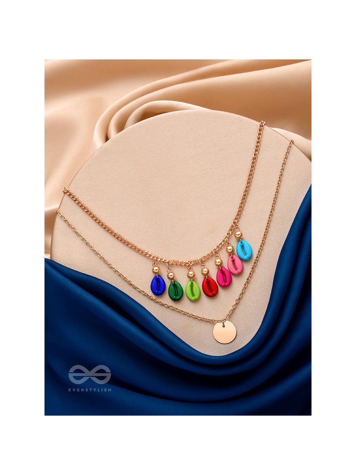 The Rainbow Belle- Golden Layered Necklace With Anti-Tarnish Coating 