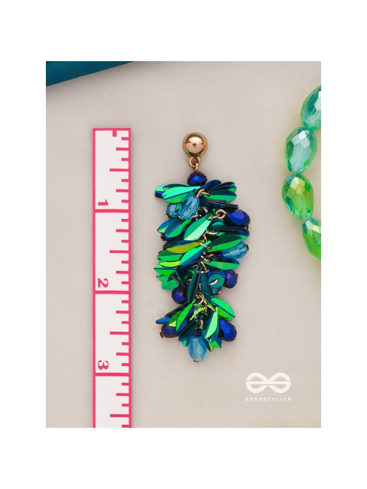 Priyala- The Dewy Bunch- Sequins & Glass Beads Embroidered Earrings