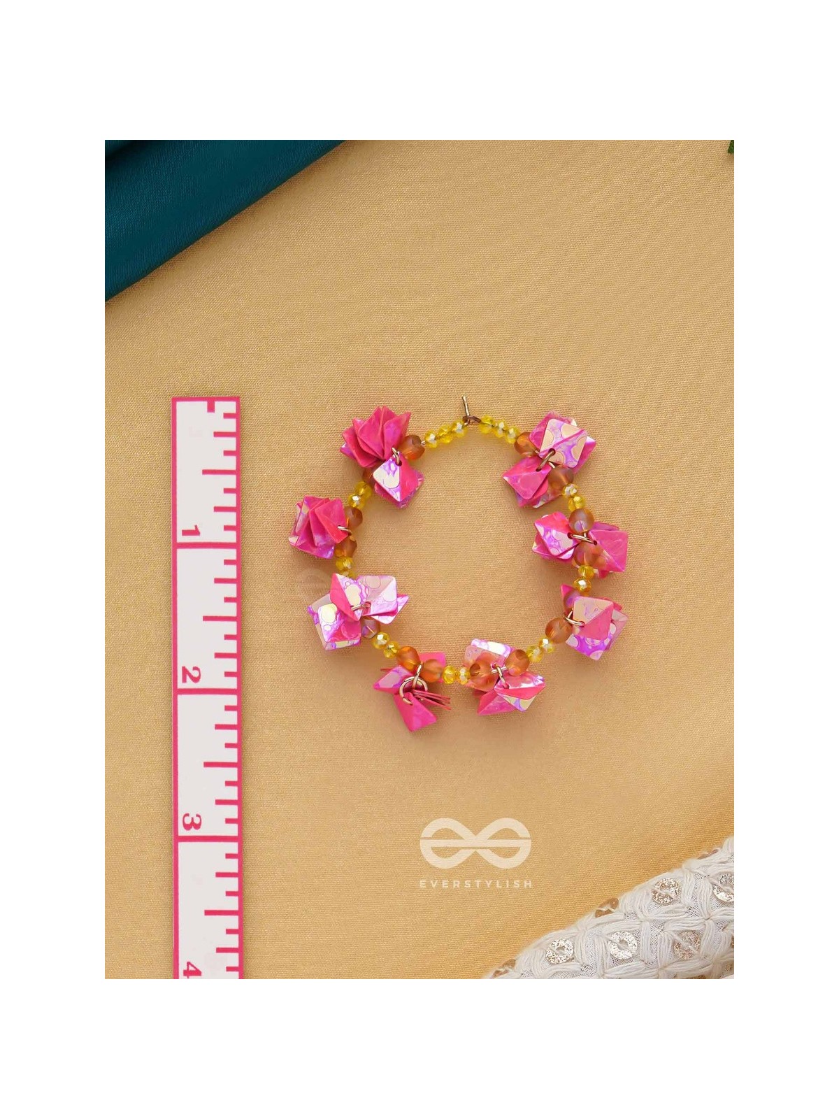 Srijas- The Flower-Garland- Sequins & Glass Beads Embroidered Earrings