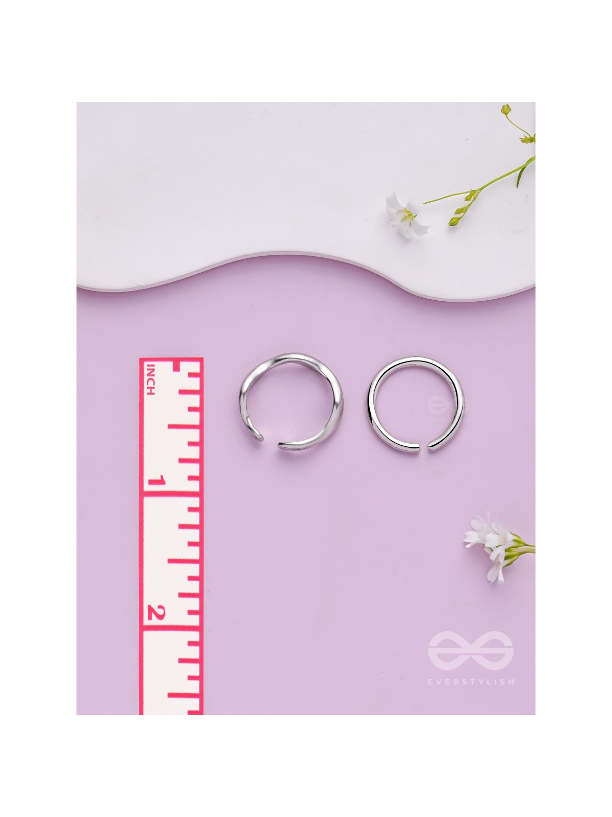 The Moonlit Trails- Silver Set of Two Rings