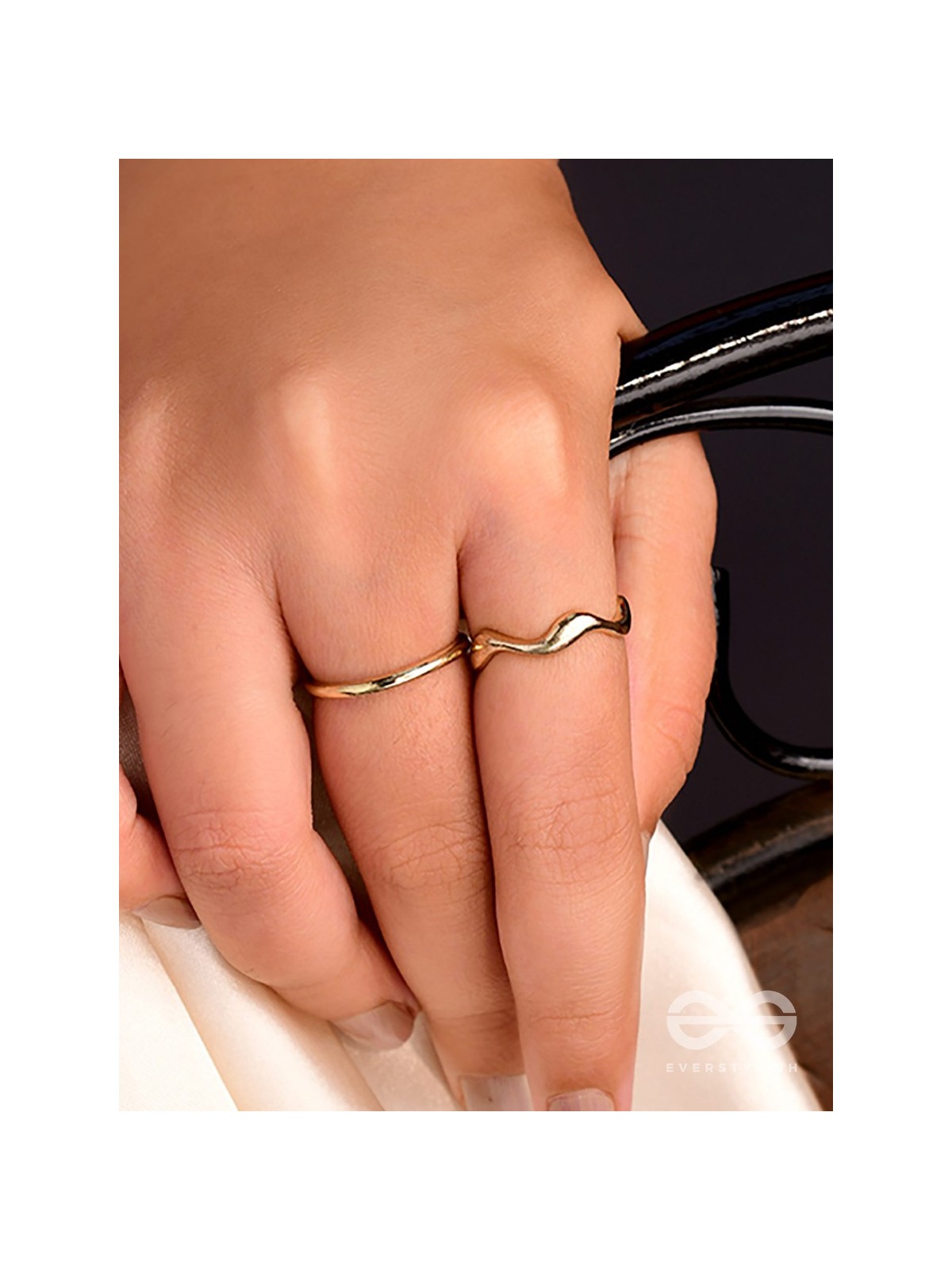 The Sunlit Trails- Golden Set of Two Rings