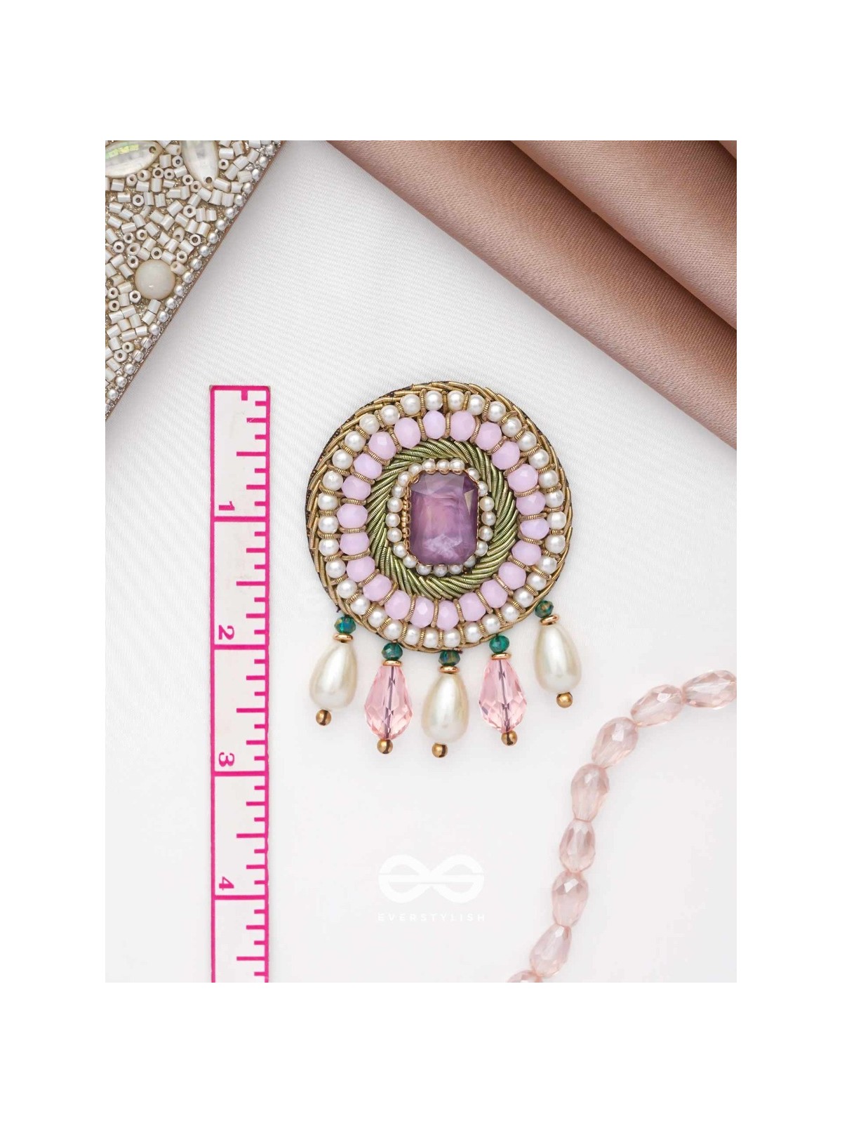 Uditi- The Rising Sun- Pearls & Stones Embroidered Earrings