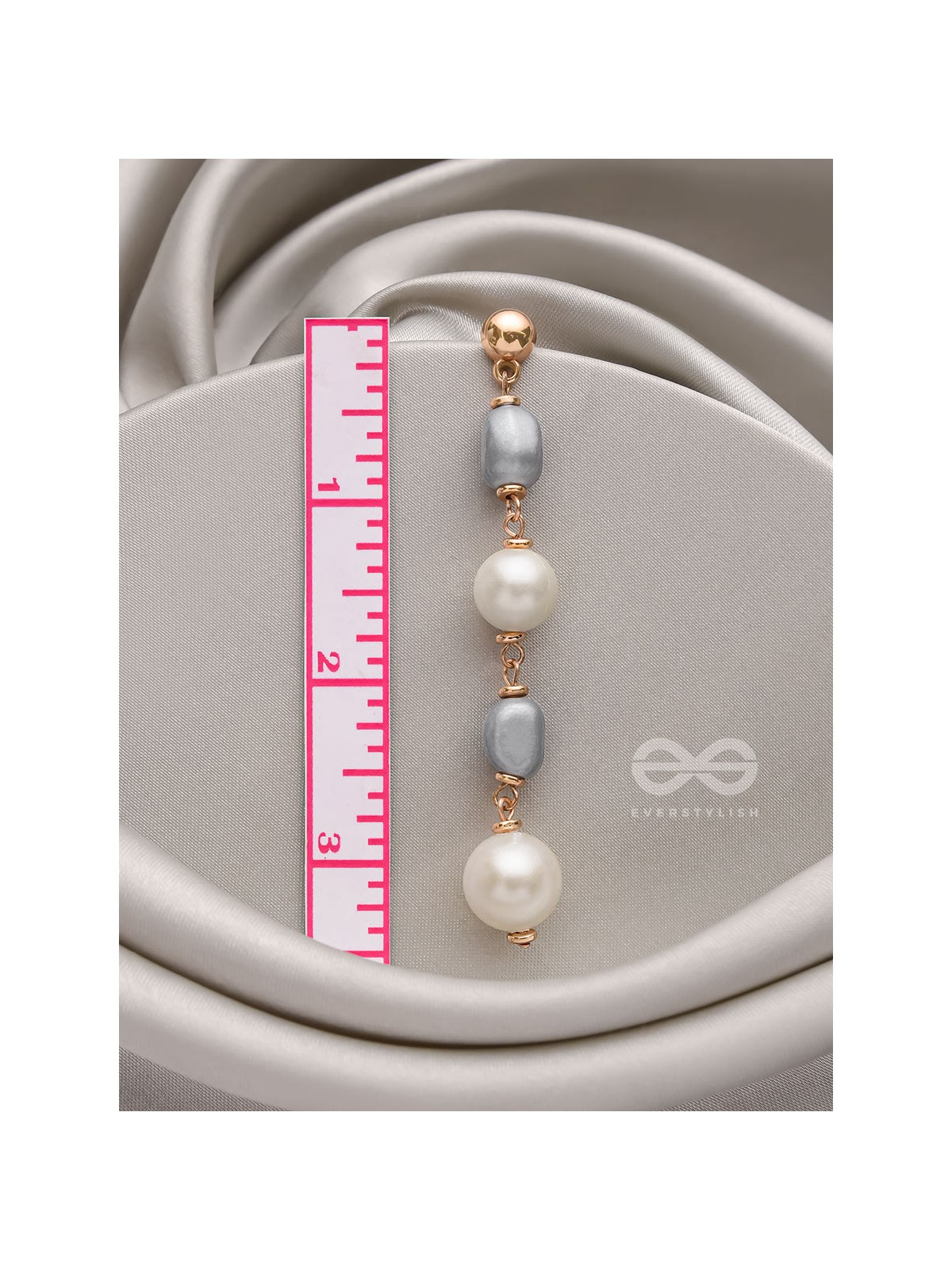 The Twilight Charm- Golden Pearl Earrings