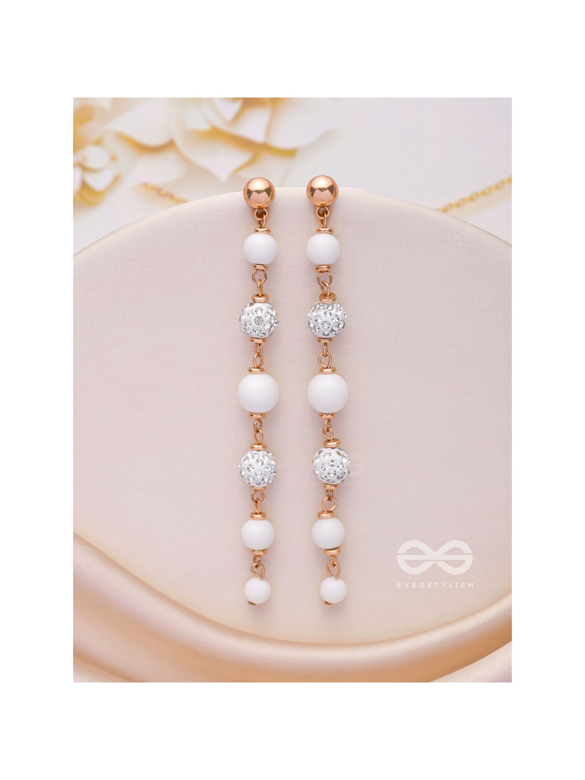 The Ivory Showers- Golden Embellished Earrings
