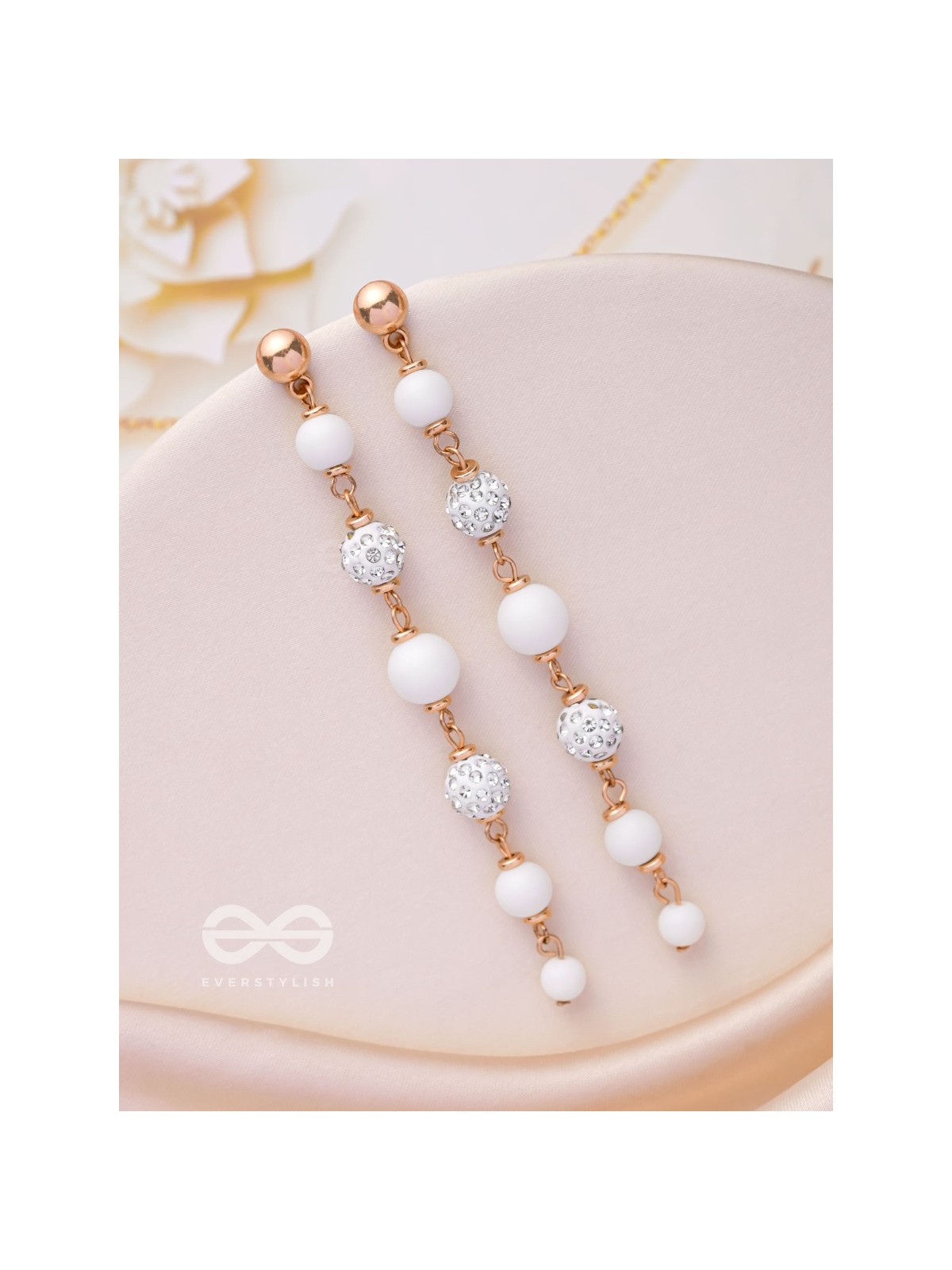 The Ivory Showers- Golden Embellished Earrings