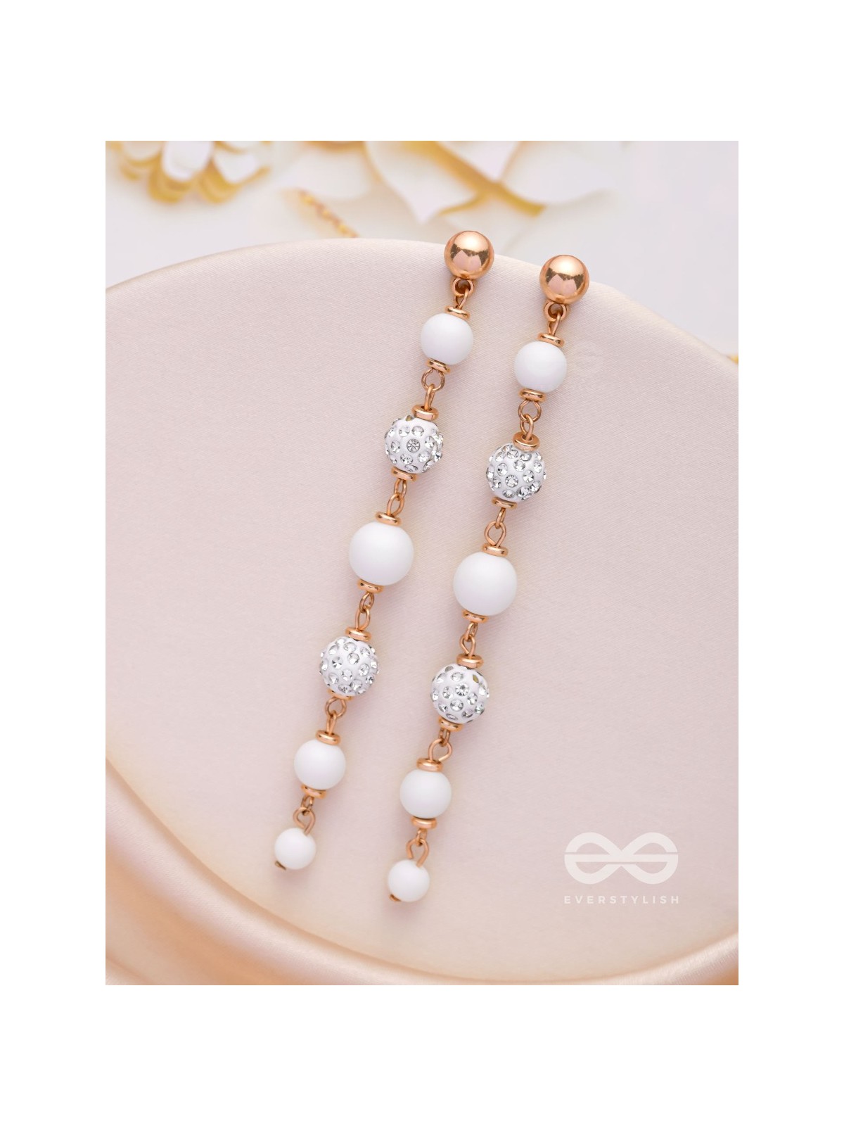 The Ivory Showers- Golden Embellished Earrings