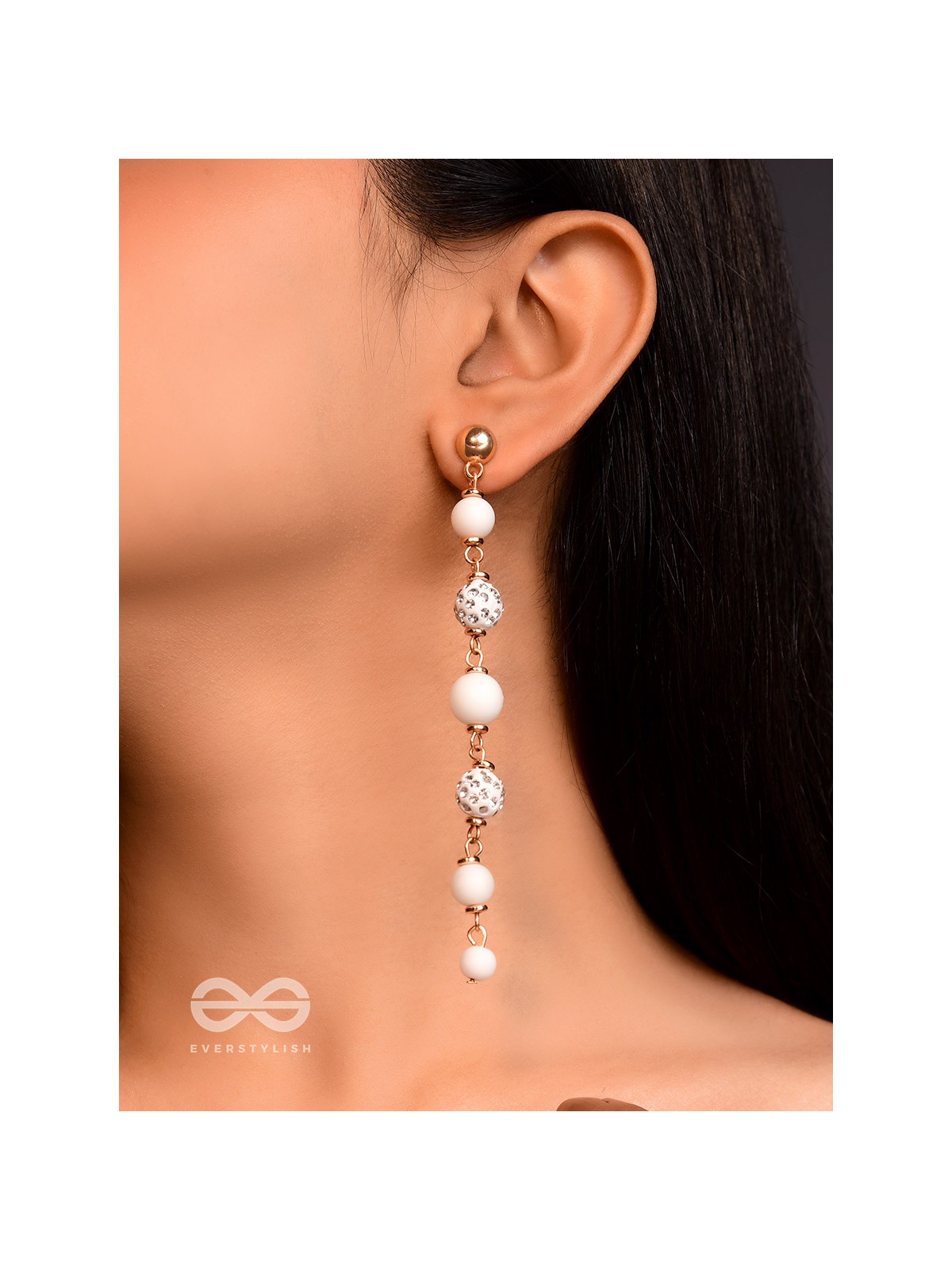 The Ivory Showers- Golden Embellished Earrings