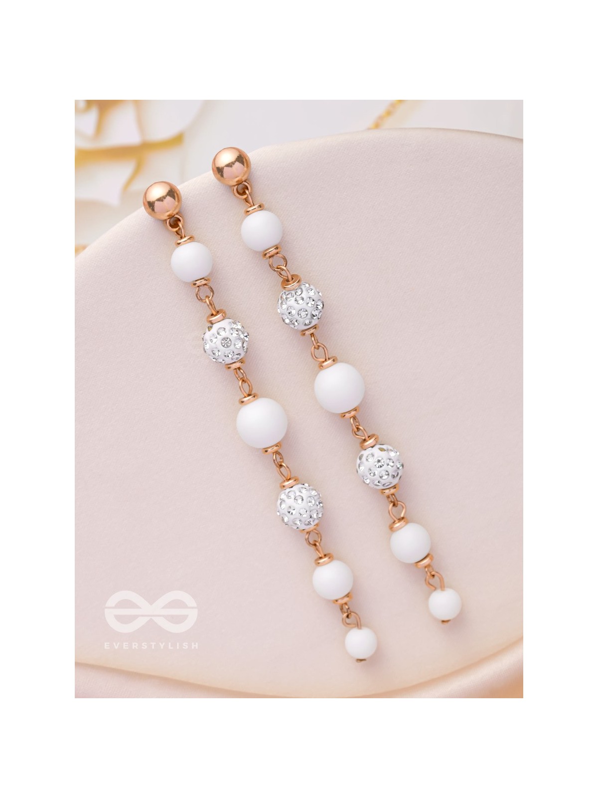 The Ivory Showers- Golden Embellished Earrings