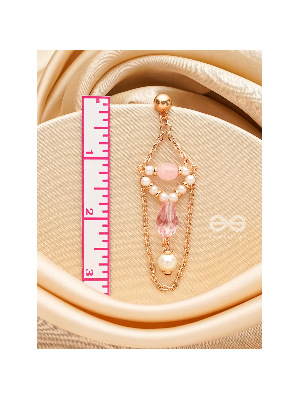 The Strawberry Swing- Golden Pearl Earrings