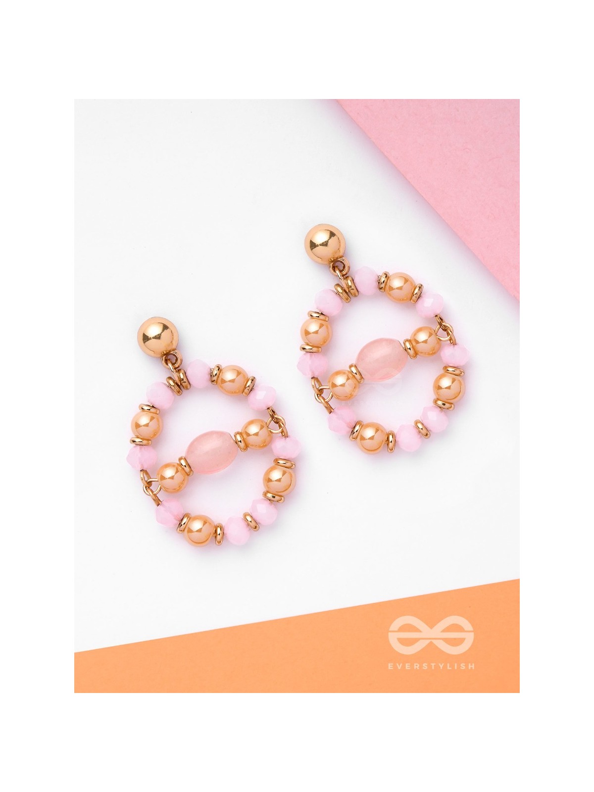 The Waxing Moon- Golden Embellished Earrings