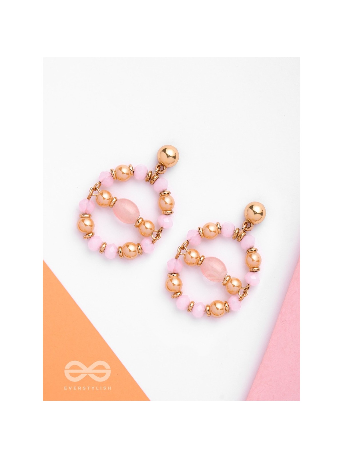 The Waxing Moon- Golden Embellished Earrings