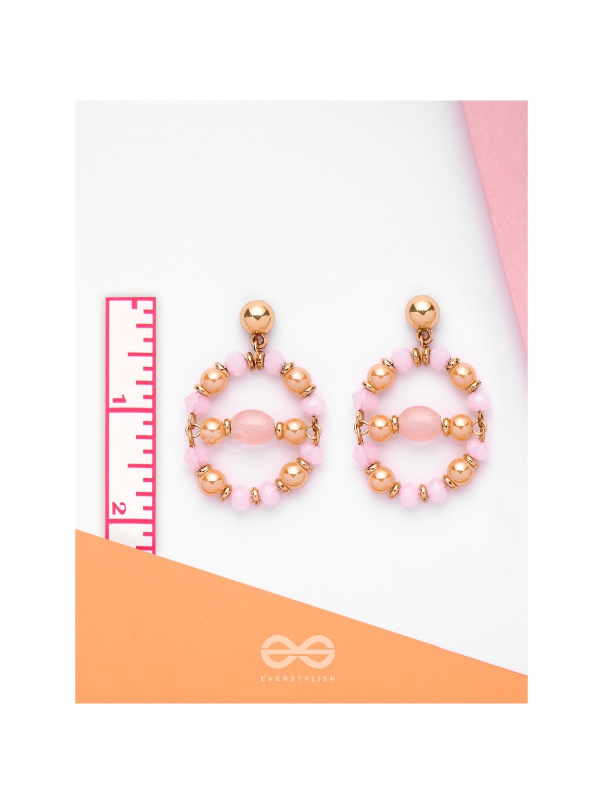 The Waxing Moon- Golden Embellished Earrings