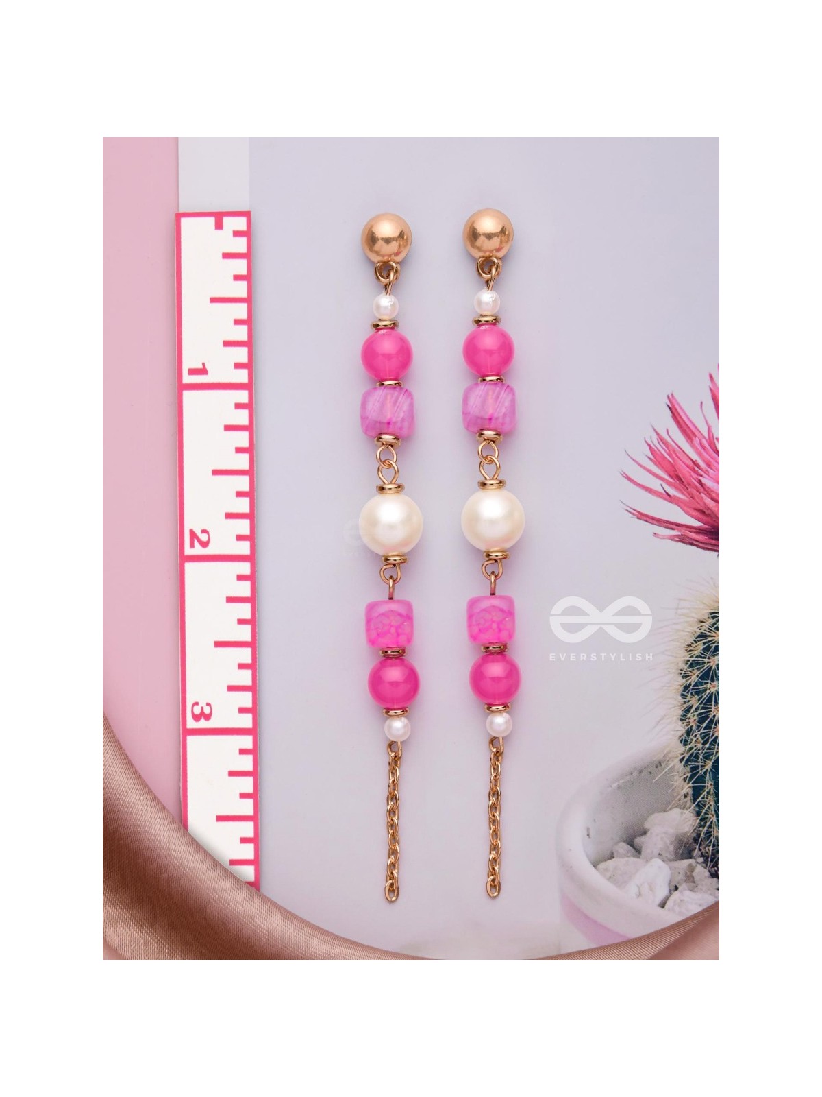 The Coral Rains- Golden Embellished Earrings