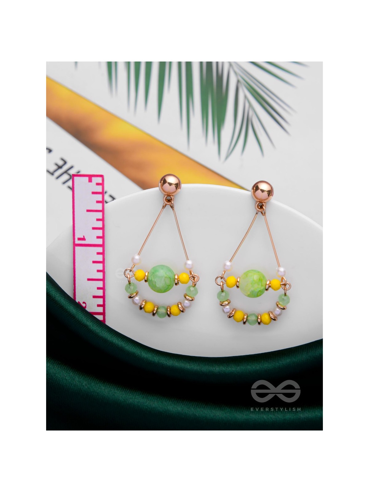 The Swingin' Swag- Golden Embellished Earrings