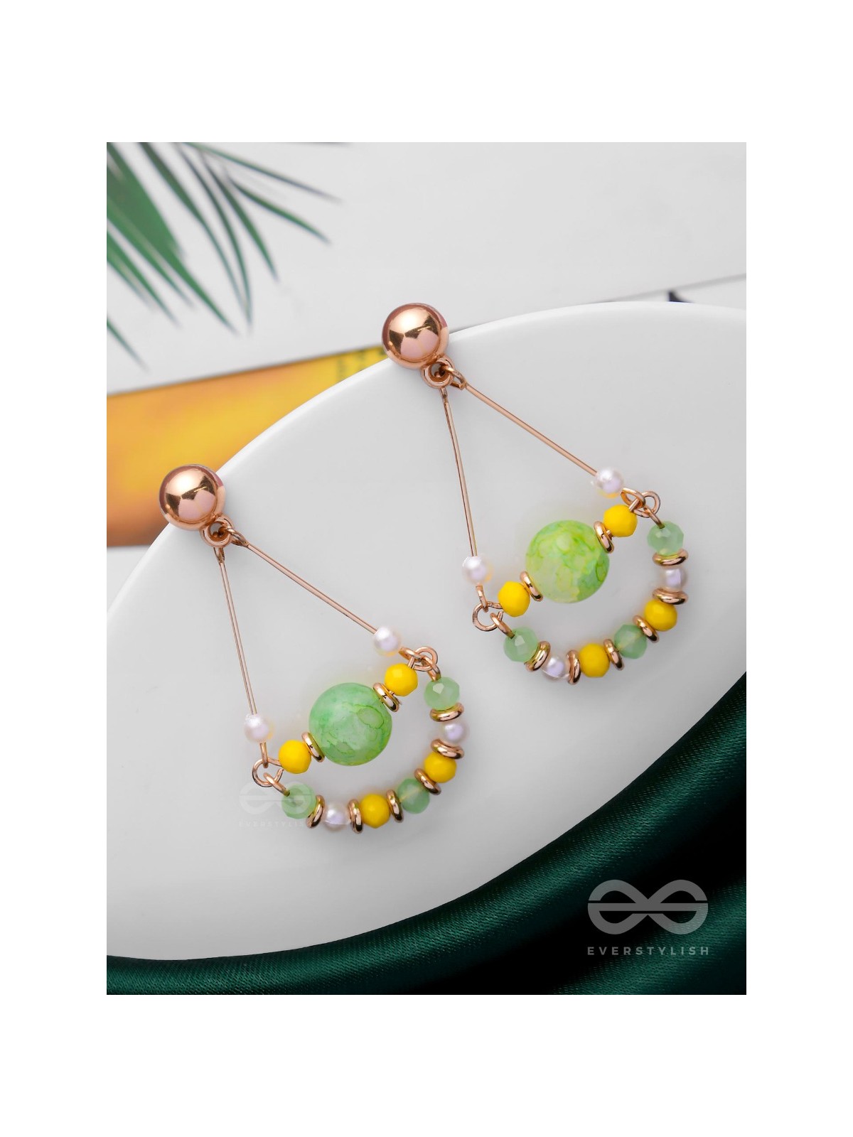 The Swingin' Swag- Golden Embellished Earrings