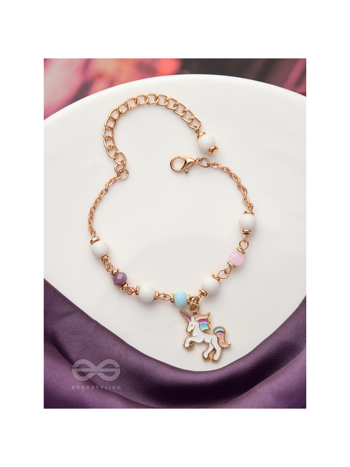 The Enchanting Unicorn- Golden Embellished Bracelet