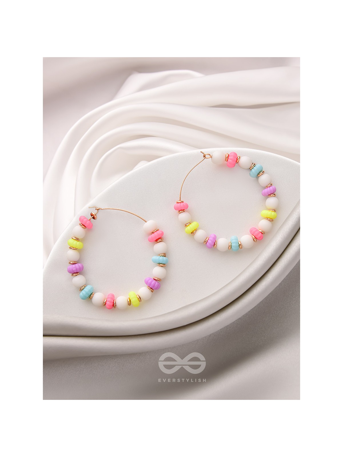 The Sparkling Rainbow- Golden Embellished Earrings