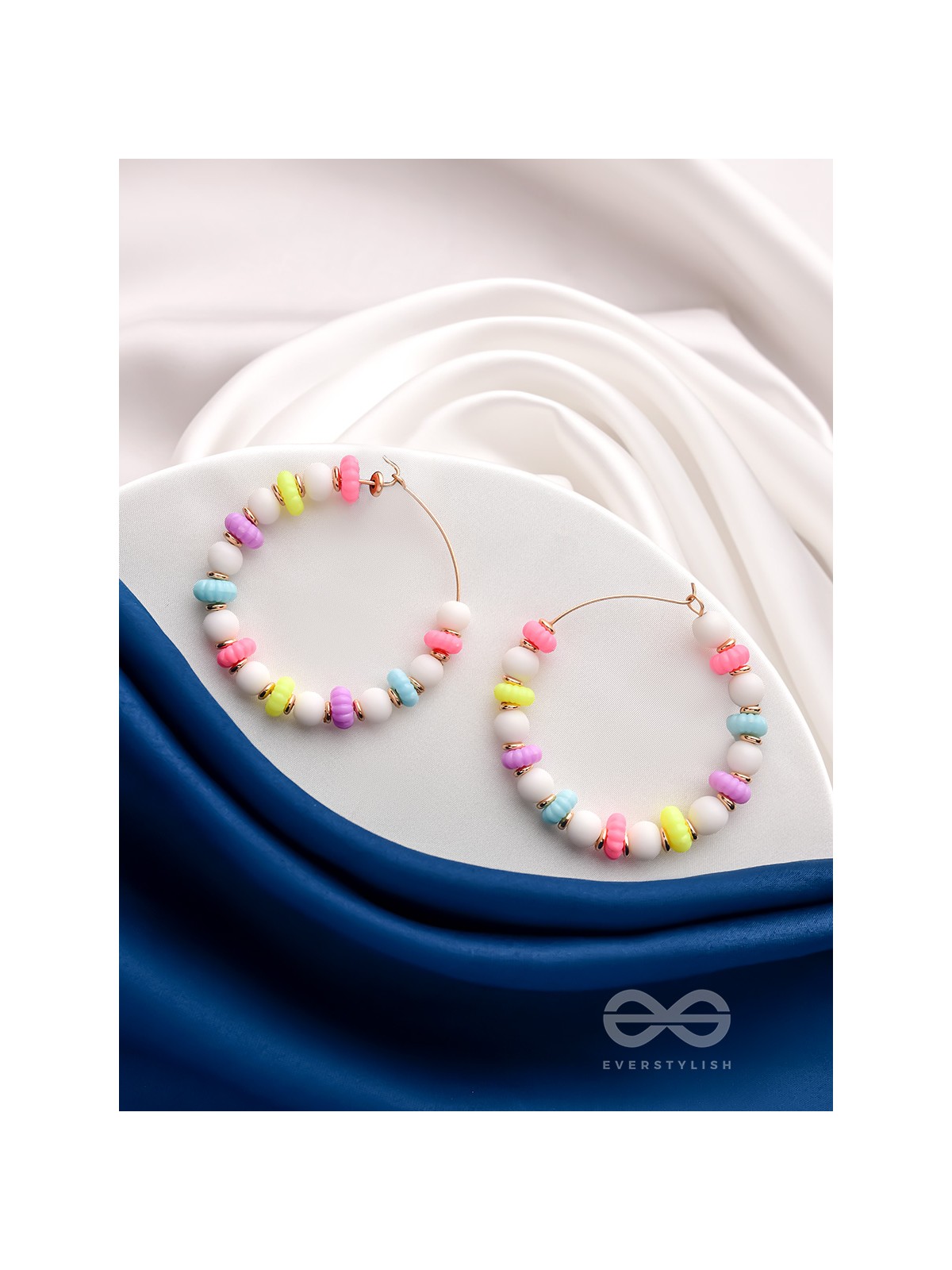 The Sparkling Rainbow- Golden Embellished Earrings