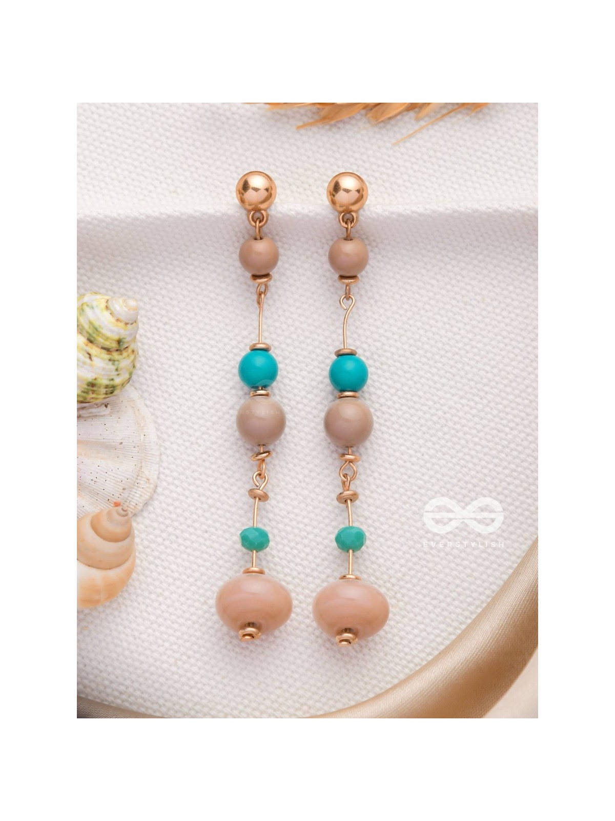 The Glowing Lanterns- Golden Embellished Earrings