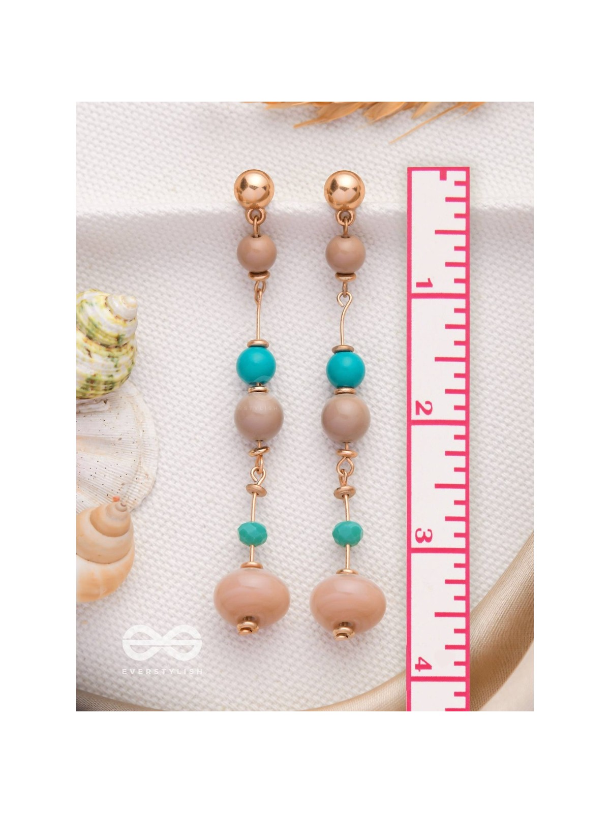 The Glowing Lanterns- Golden Embellished Earrings