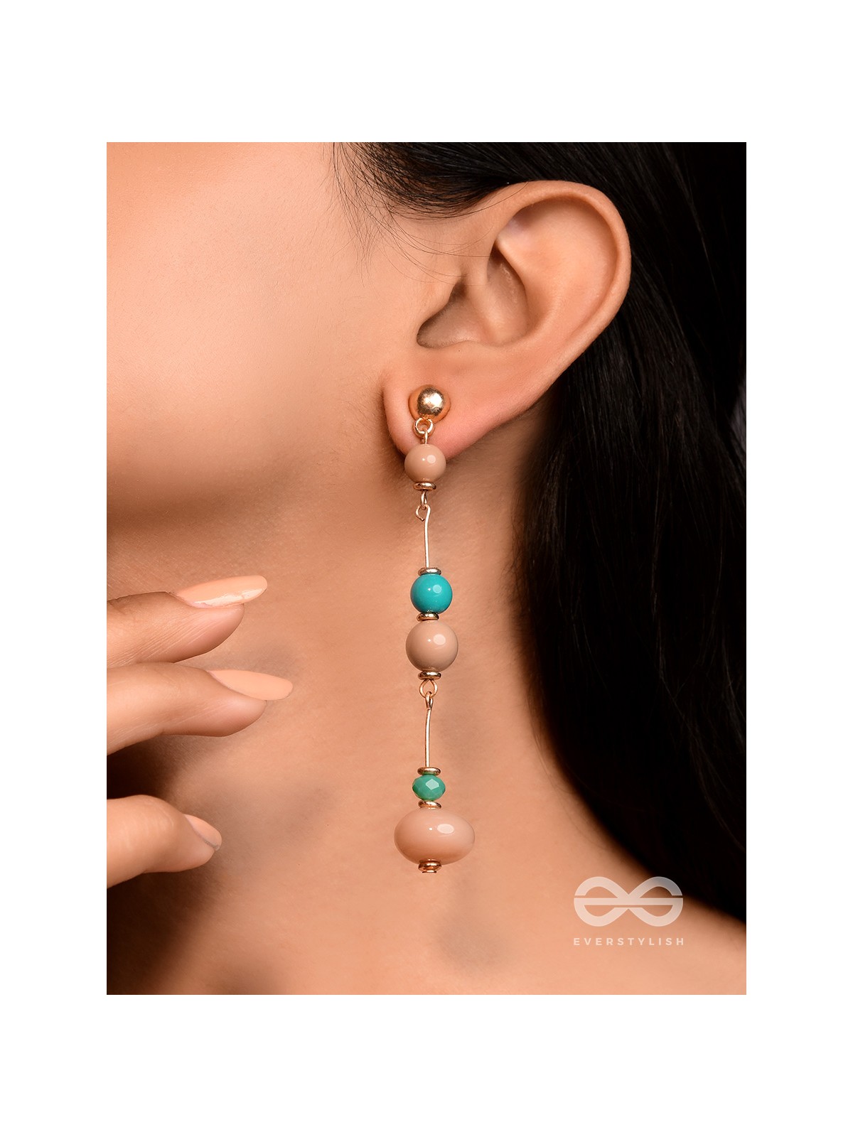 The Glowing Lanterns- Golden Embellished Earrings