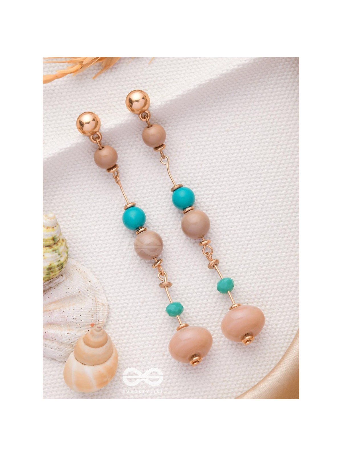 The Glowing Lanterns- Golden Embellished Earrings