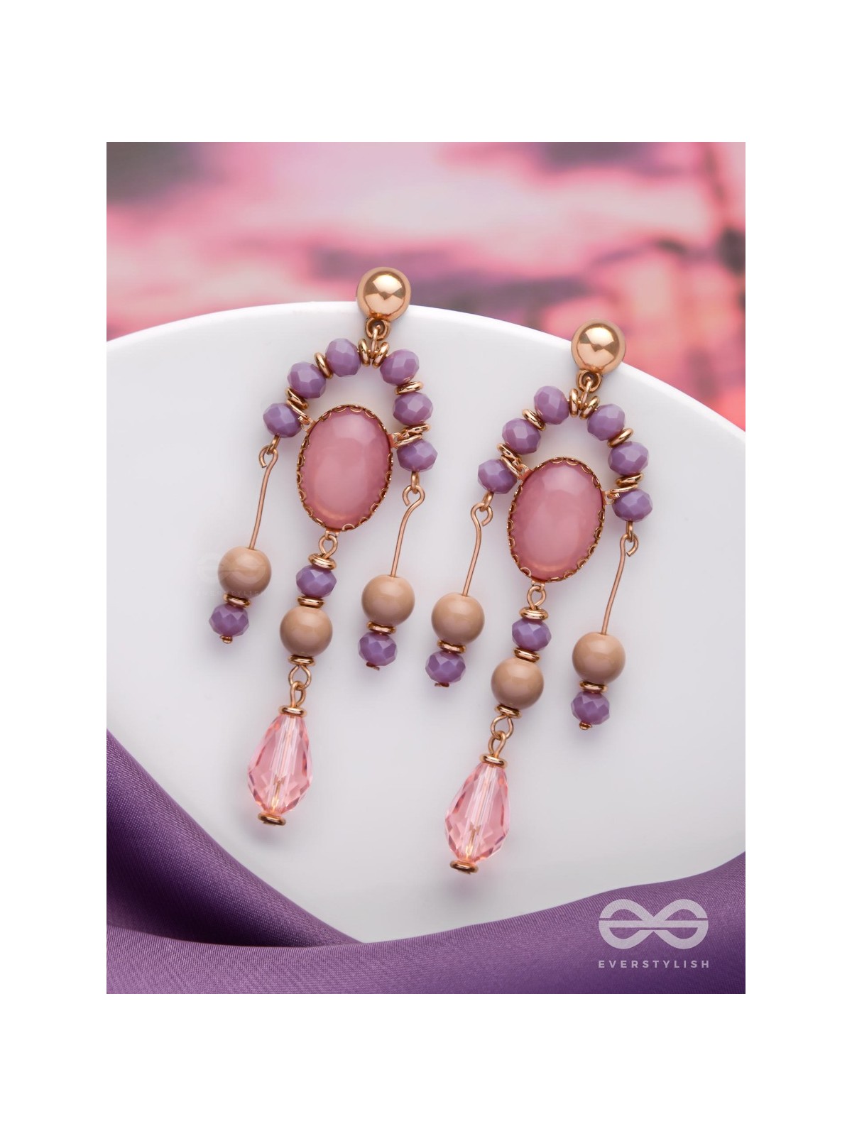 The Dolly Dangles- Golden Embellished Earrings