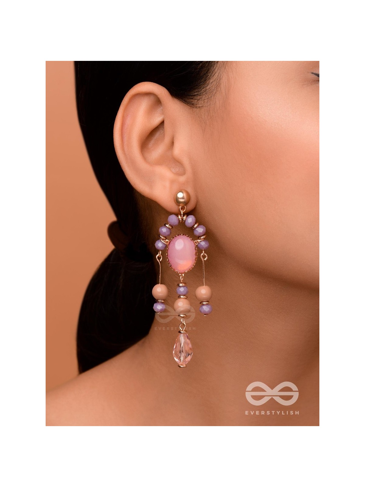 The Dolly Dangles- Golden Embellished Earrings