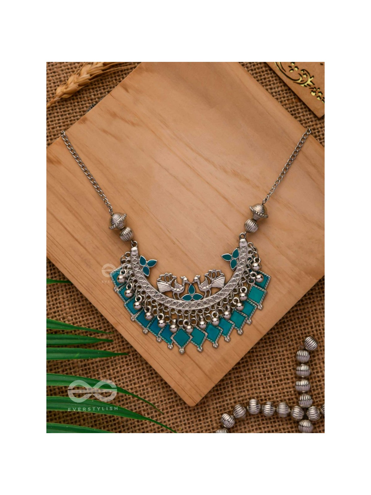 The Ocean Odyssey - Oxidised Embellished Necklace