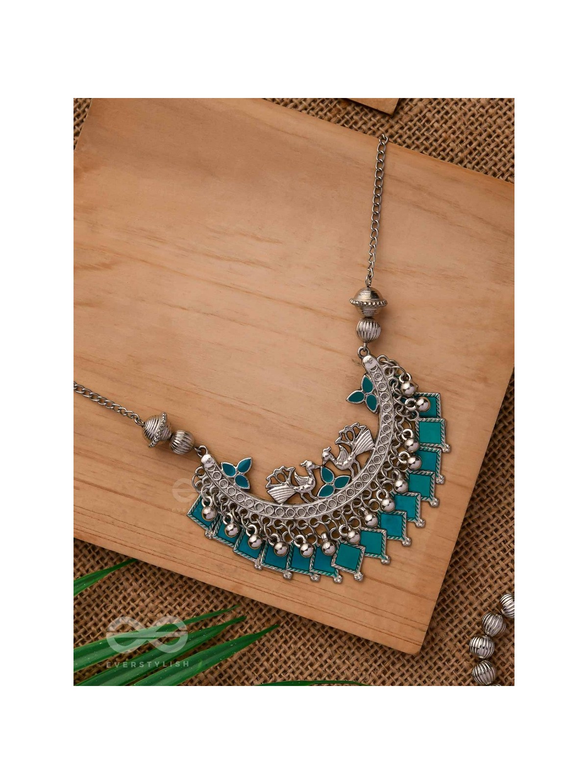 The Ocean Odyssey - Oxidised Embellished Necklace