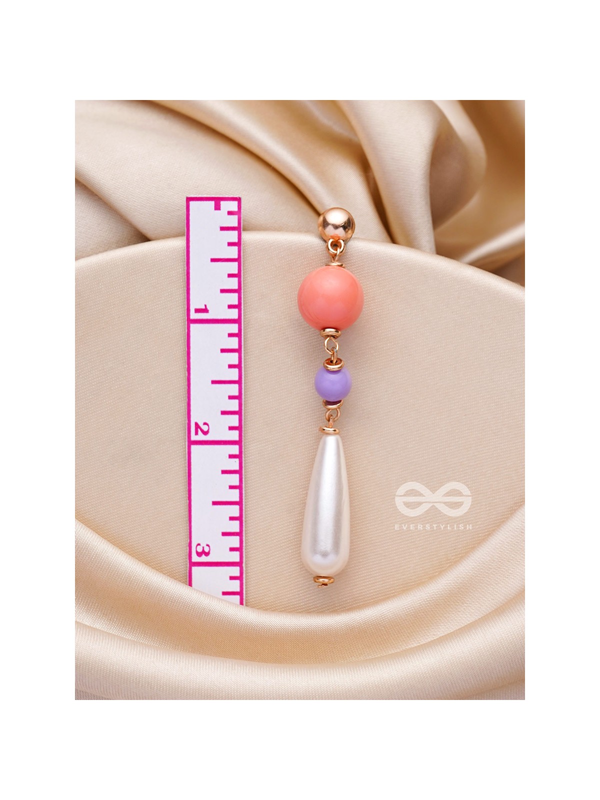 The Frosty Raindrops- Golden Pearl Earrings