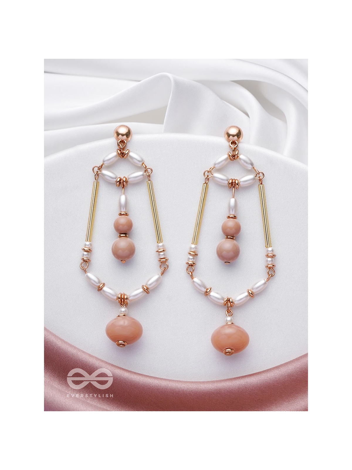 The Jasmine Jewels- Golden Embellished Earrings