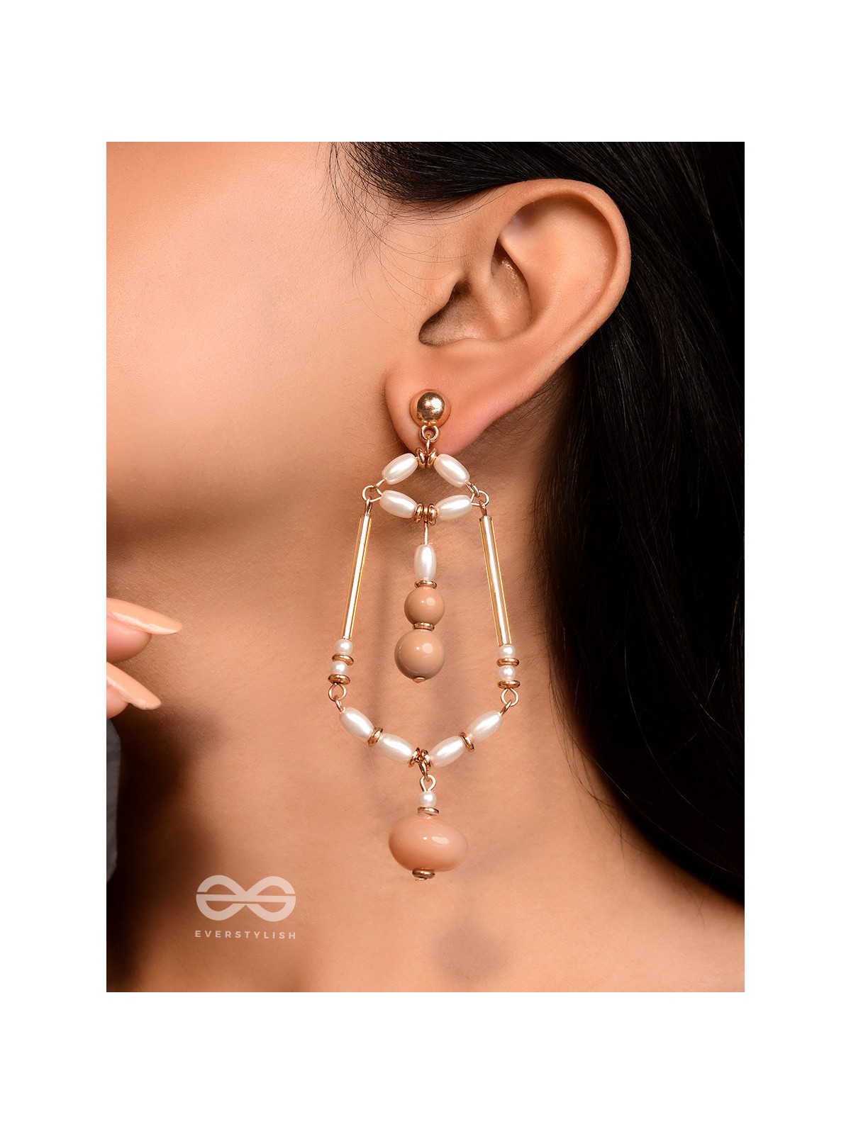 The Jasmine Jewels- Golden Embellished Earrings