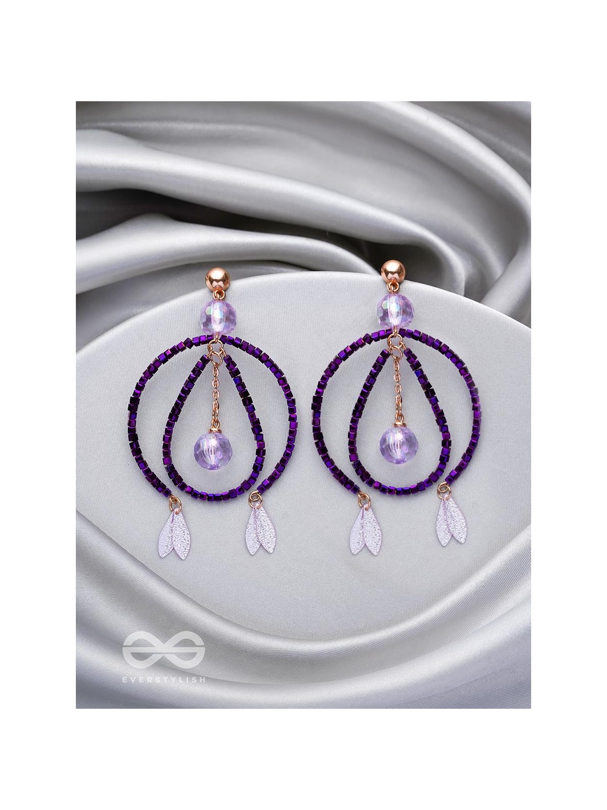 The Disco Diva- Golden Embellished Earrings