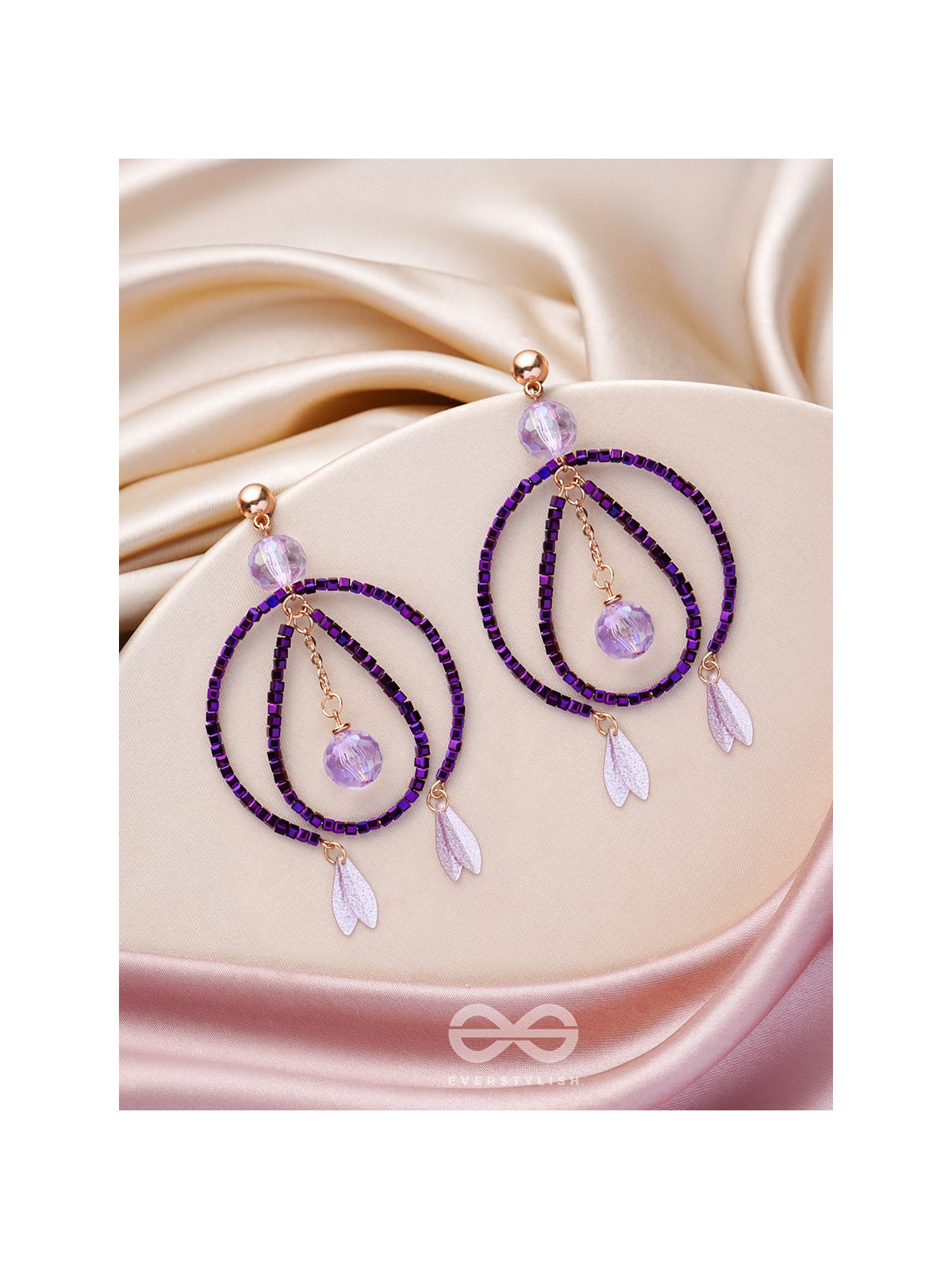 The Disco Diva- Golden Embellished Earrings