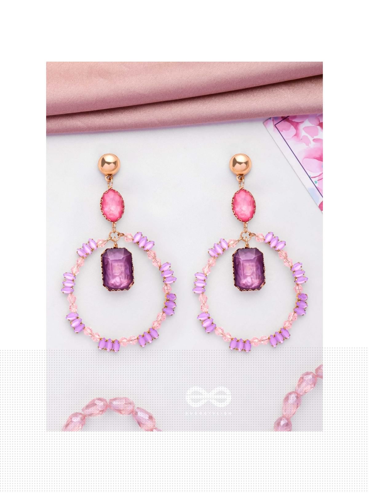 The Glittering Globe- Golden Embellished Earrings