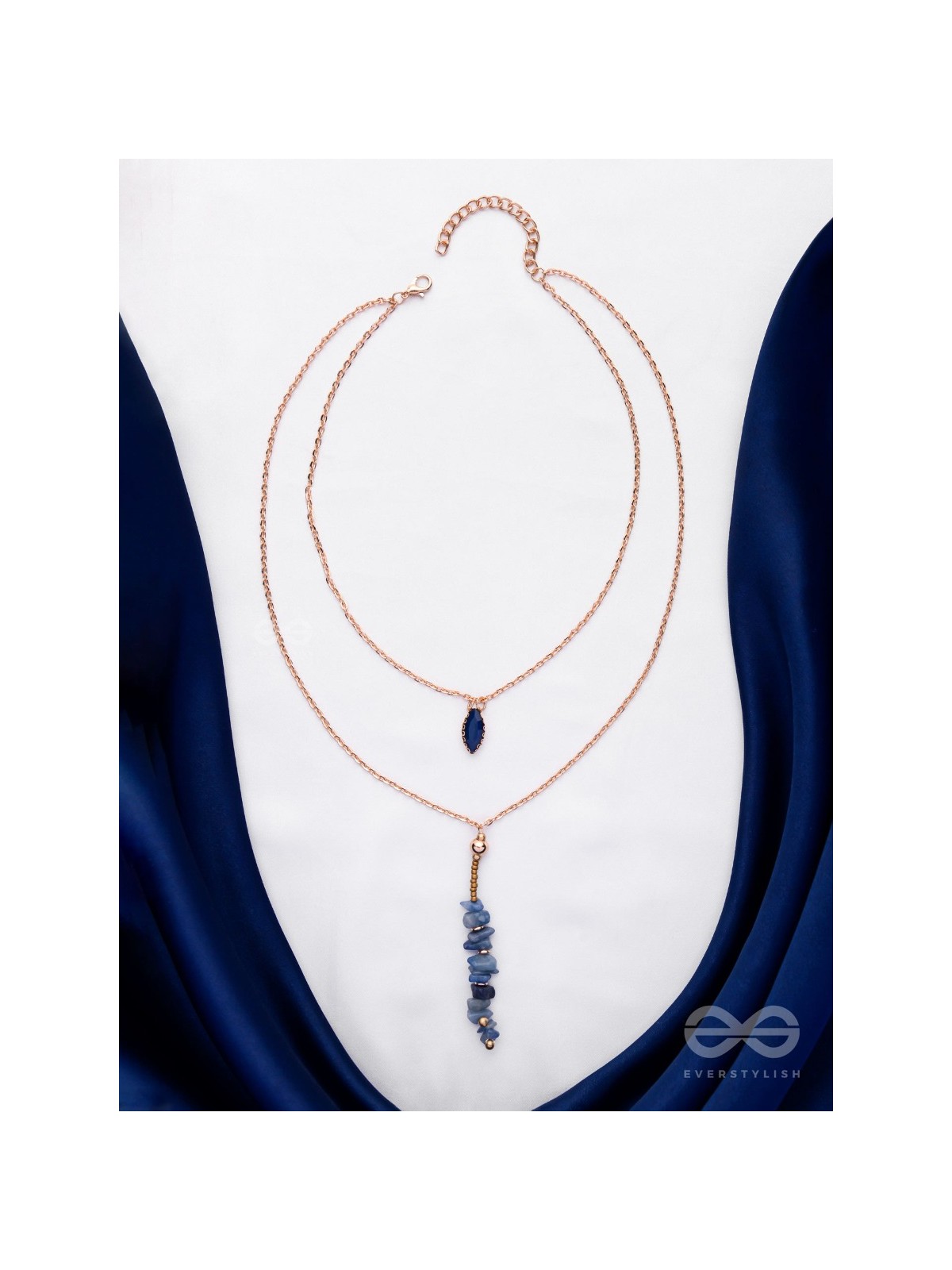 The Rock Candy- Golden Embellished Layered Necklace With Anti-Tarnish Coating